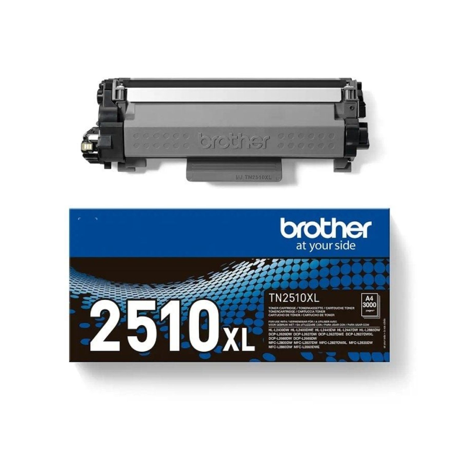 Brother TN2510XL · Tóner Original · Alta Capacidad · Negro