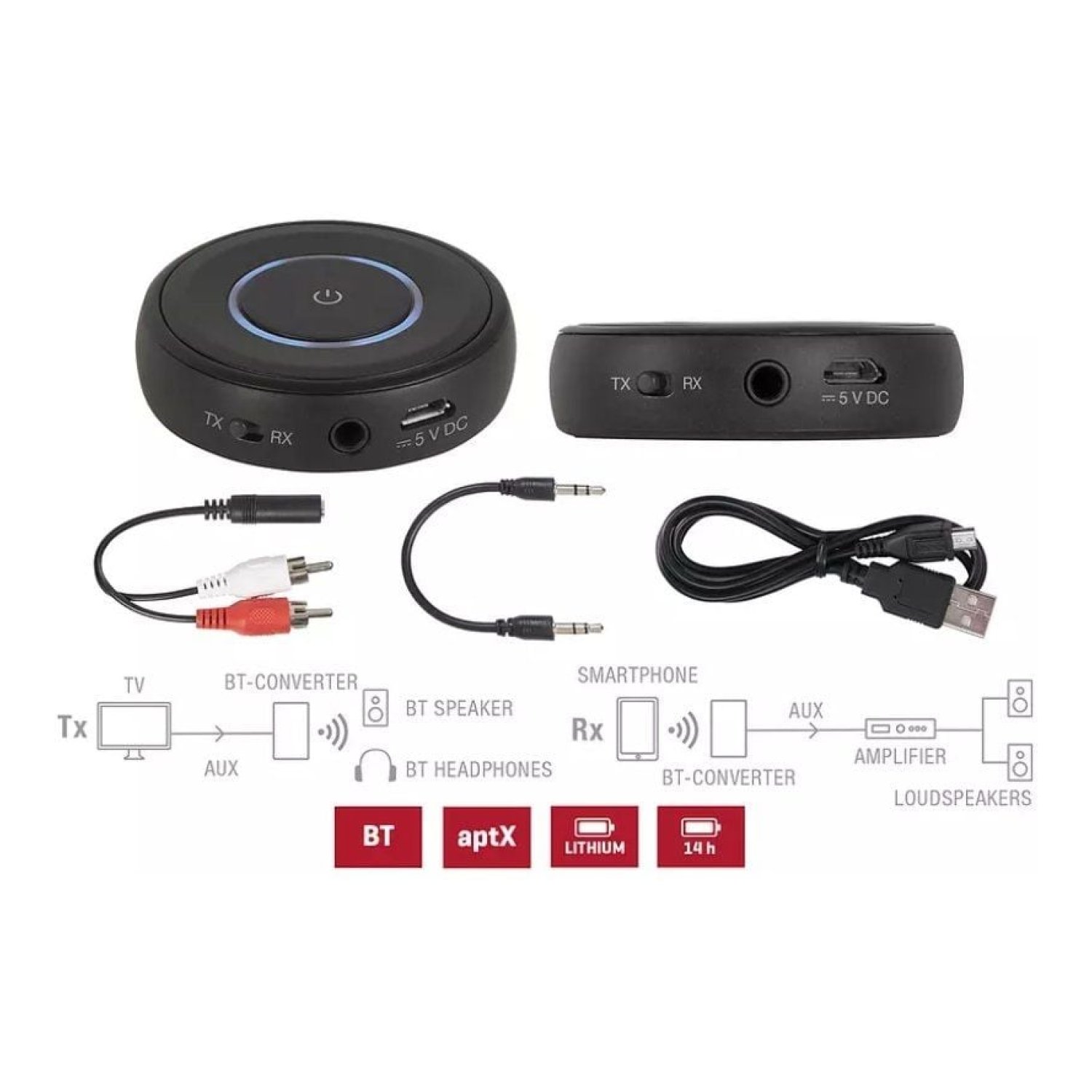 Fonestar BT-Converter · Transmisor y Receptor Audio Inalámbrico · Bluetooth