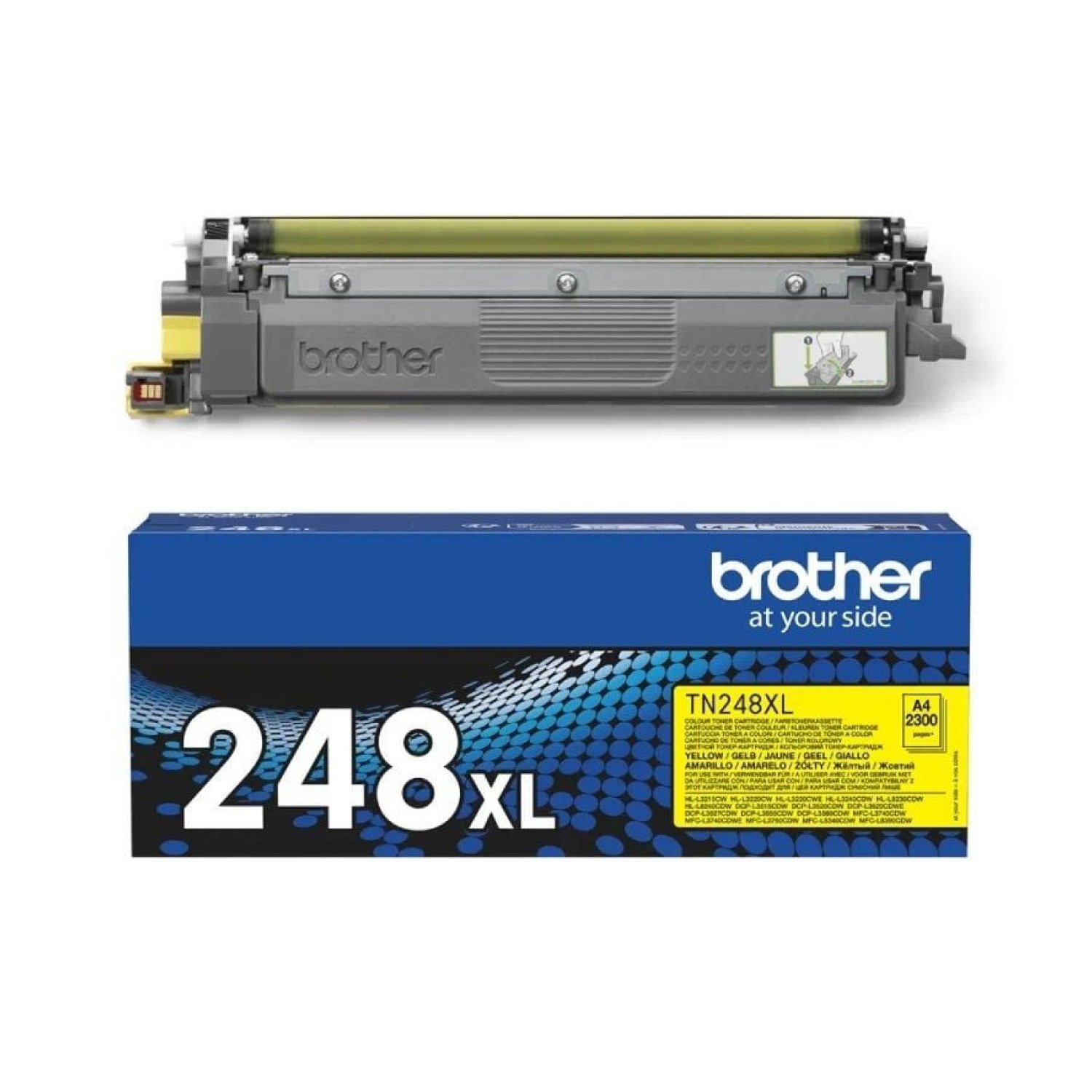 Brother TN248XLY · Tóner Amarillo · Alta Capacidad