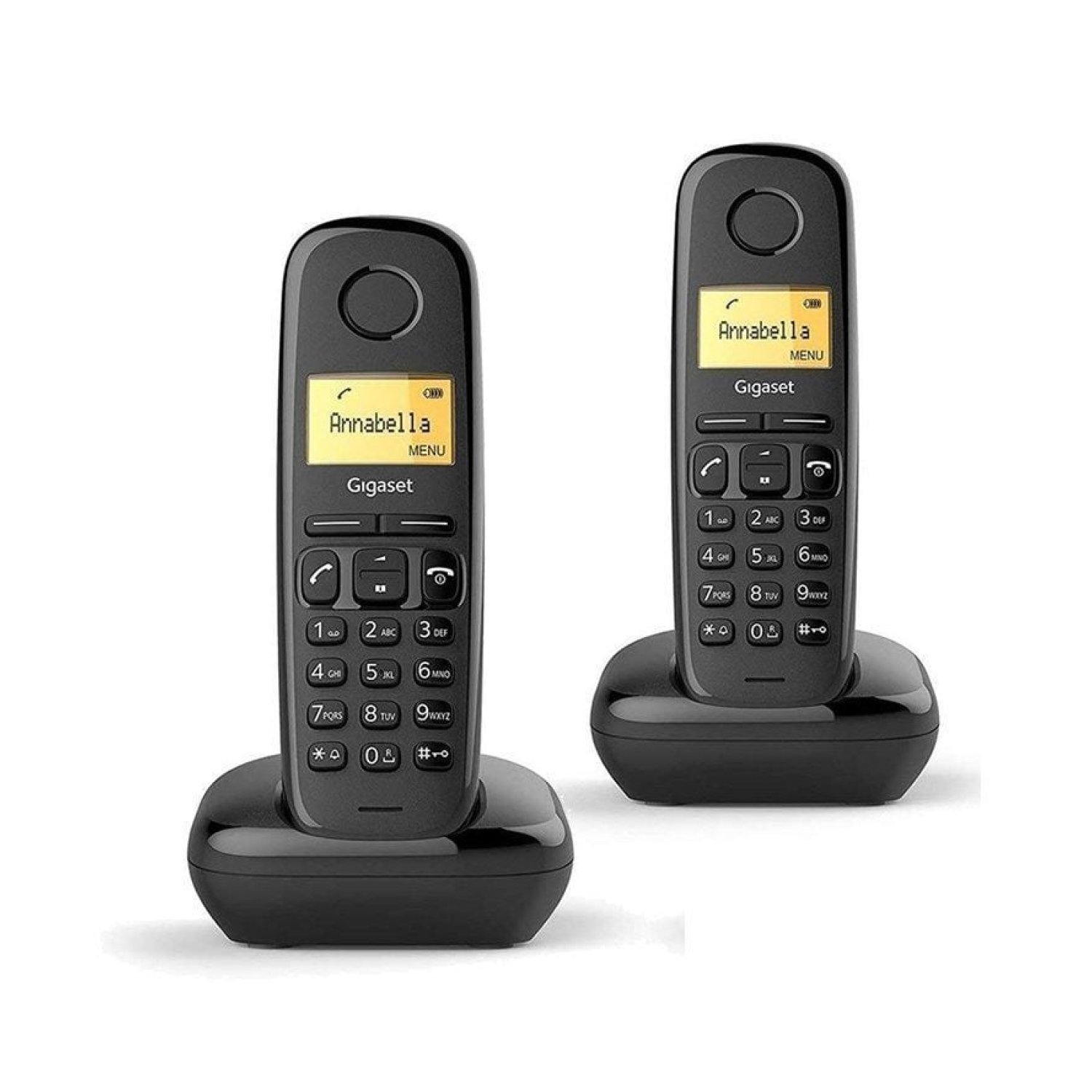 Gigaset A170 · Teléfono Inalámbrico · Pack Dúo · Negro