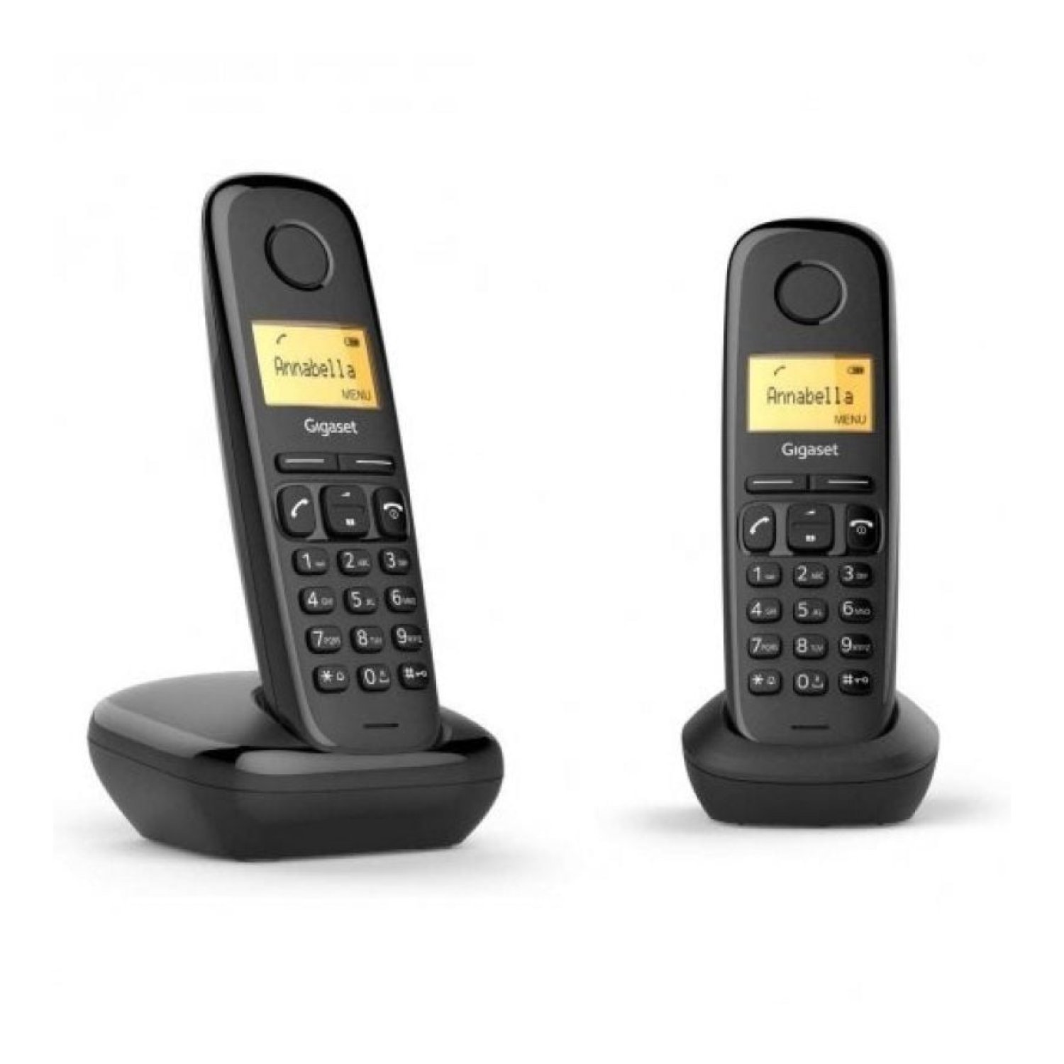 Gigaset A170 · Teléfono Inalámbrico · Pack Dúo · Negro