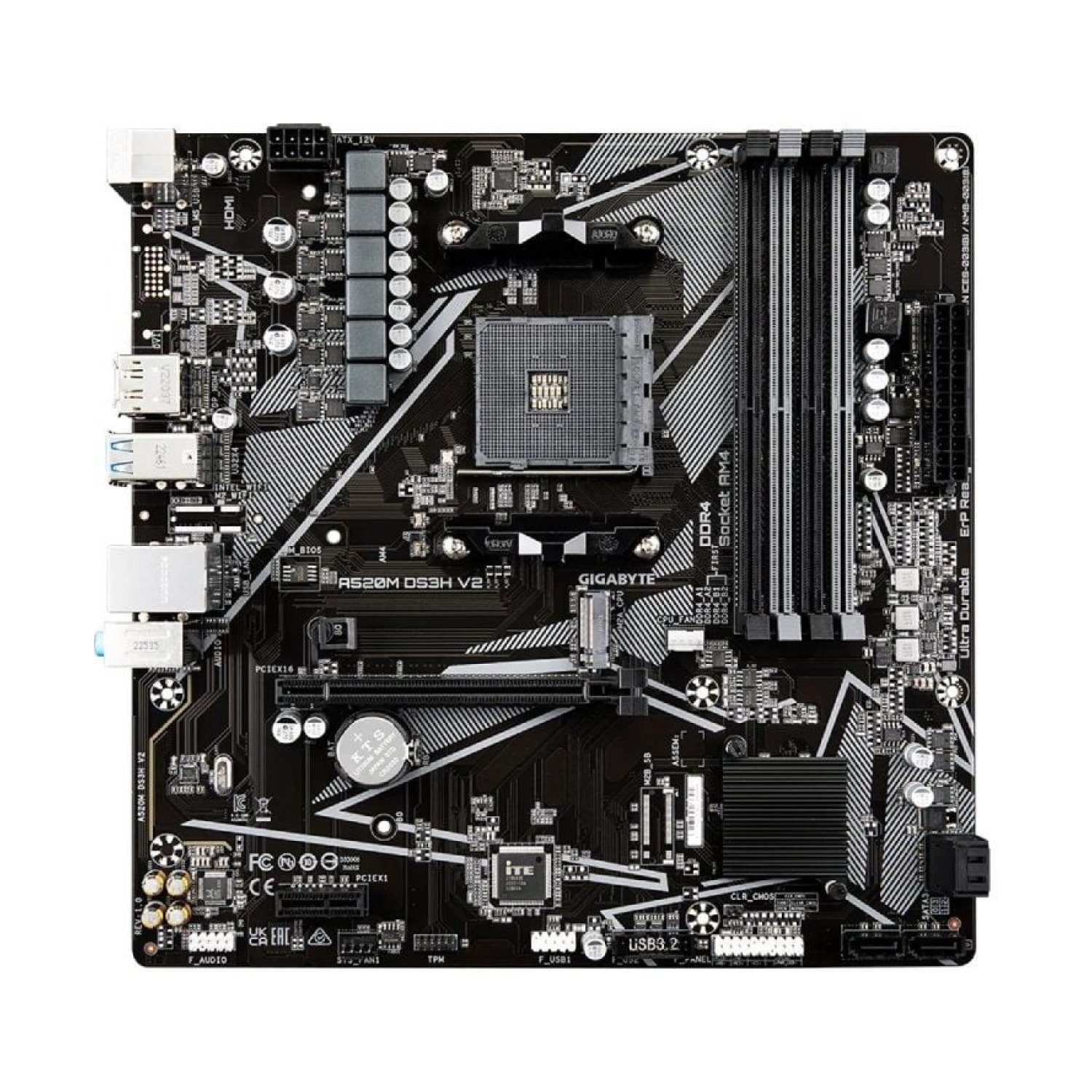 Gigabyte A520M DS3H V2 · Socket AM4 · Micro ATX · DDR4 · PCIe 3.0