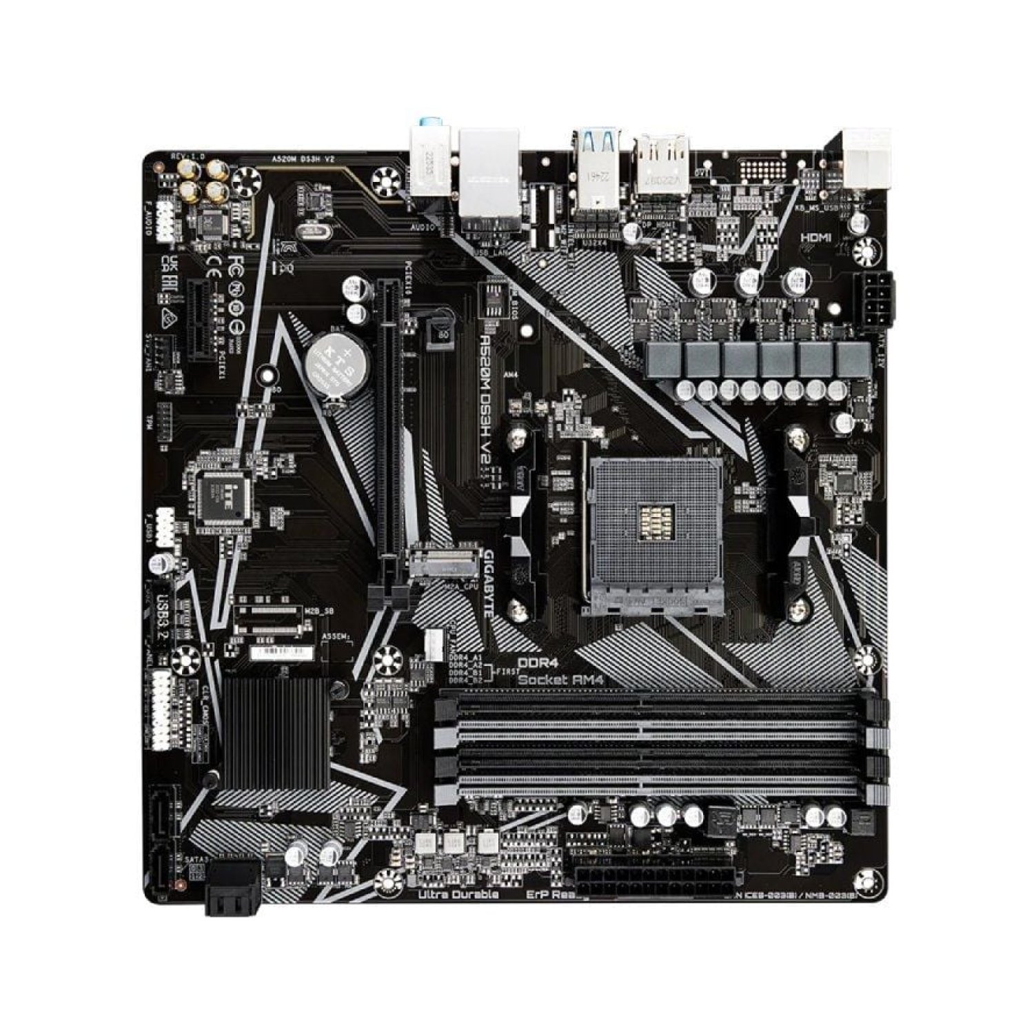 Gigabyte A520M DS3H V2 · Socket AM4 · Micro ATX · DDR4 · PCIe 3.0