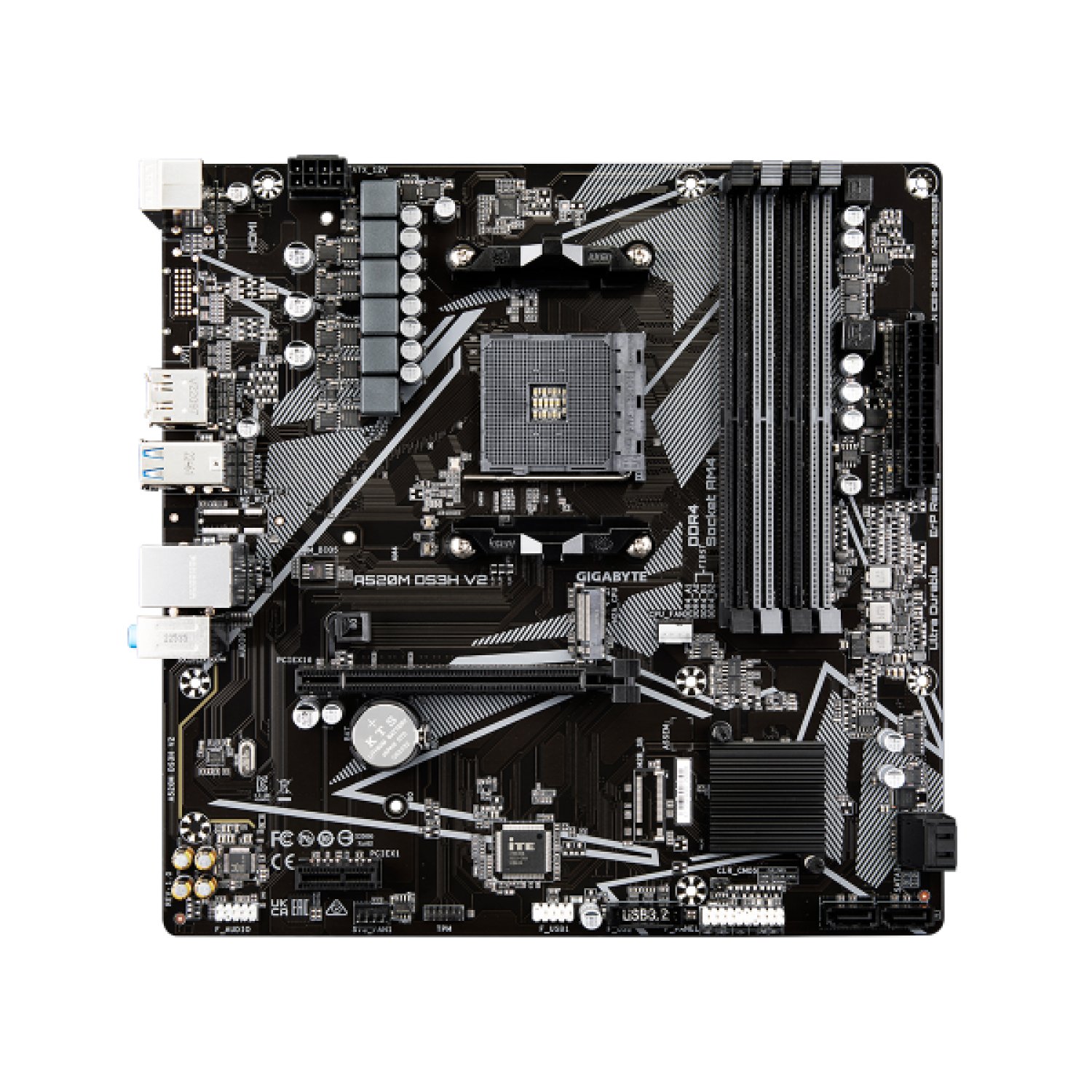 Gigabyte A520M DS3H V2 · Socket AM4 · Micro ATX · DDR4 · PCIe 3.0