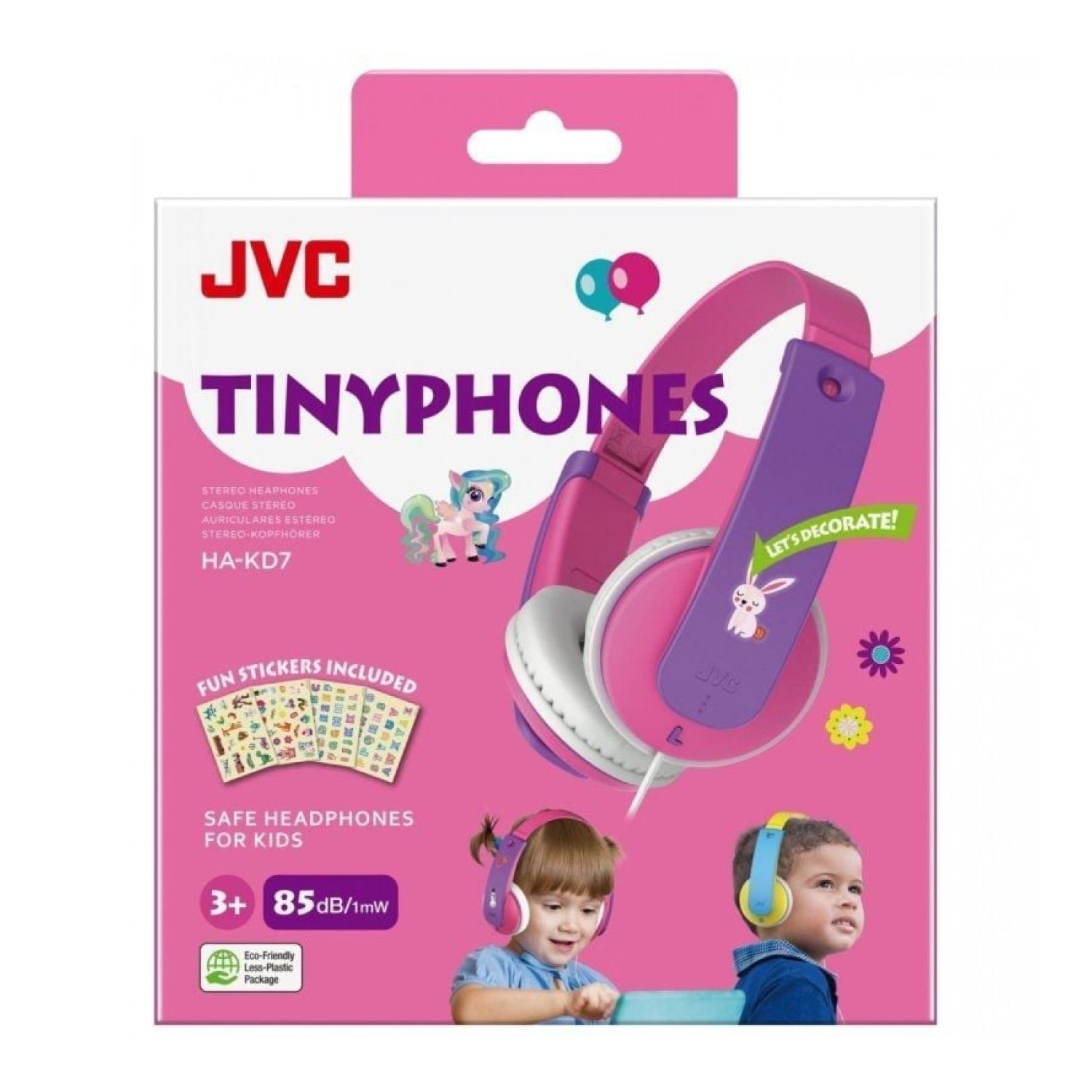 JVC HA-KD7 · Auriculares Infantiles · Jack 3.5mm · Rosa