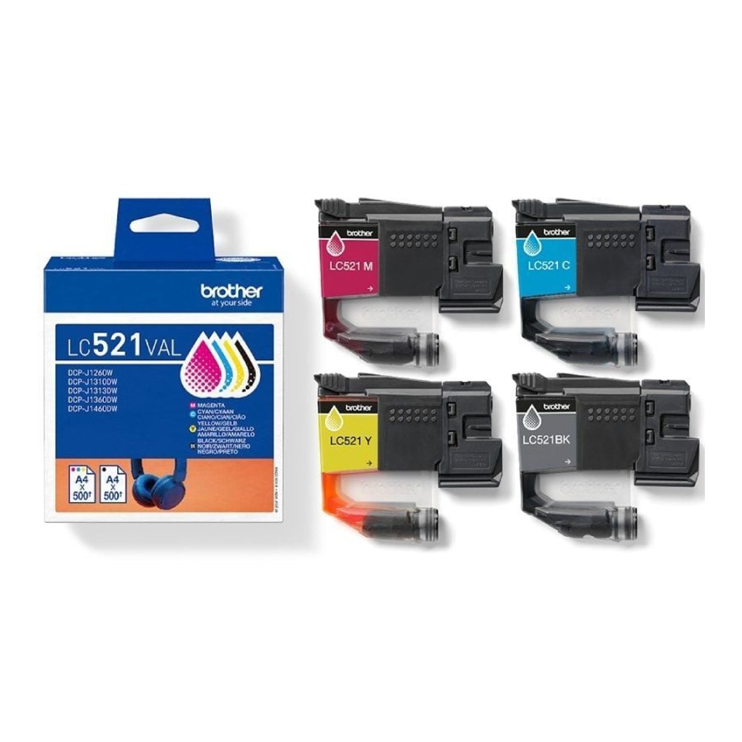 Brother · Cartucho LC-521VAL · Multipack CMYK · Original