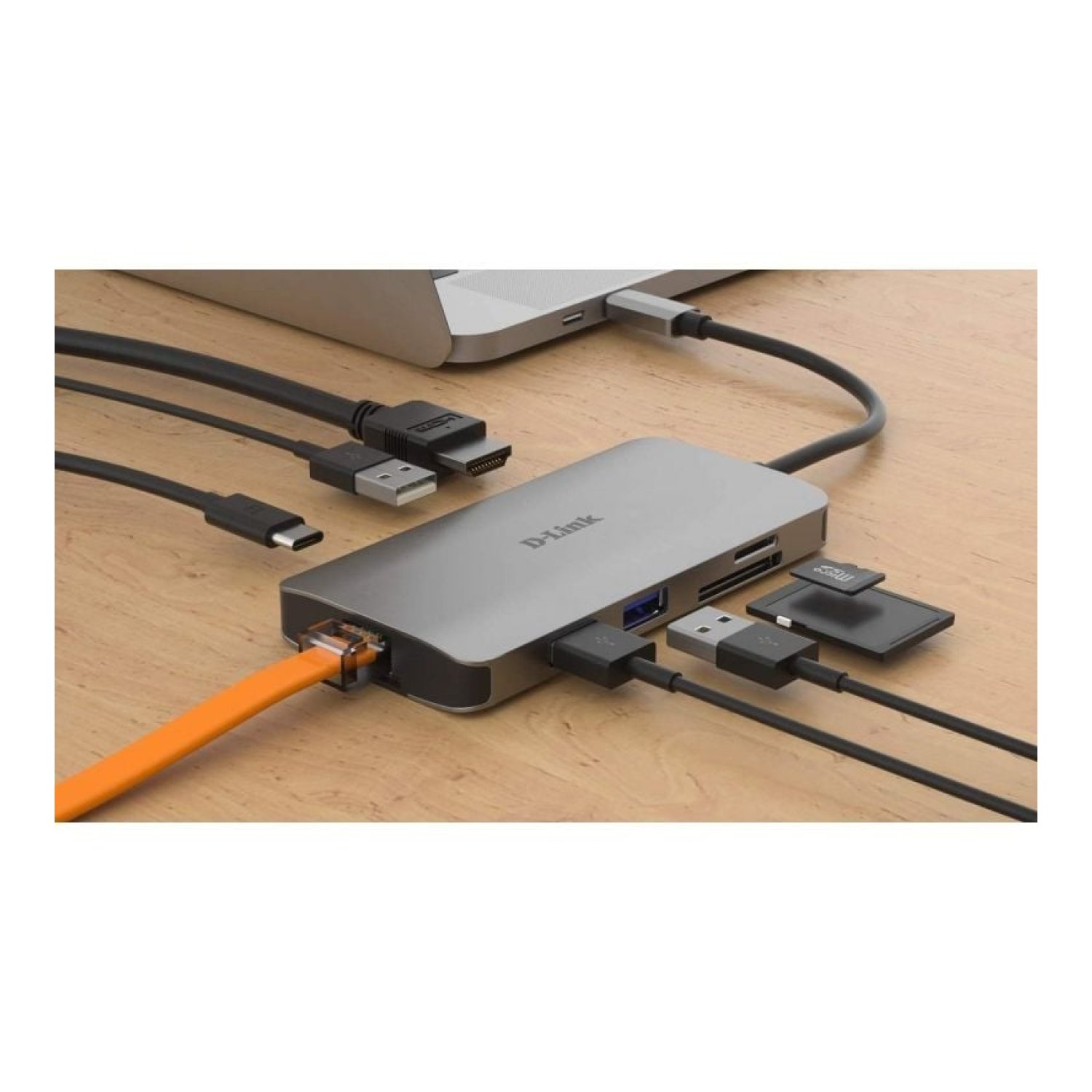 D-Link DUB-M810 · Docking USB Tipo-C · 3xUSB · HDMI 4K · RJ45 · Lector Tarjetas