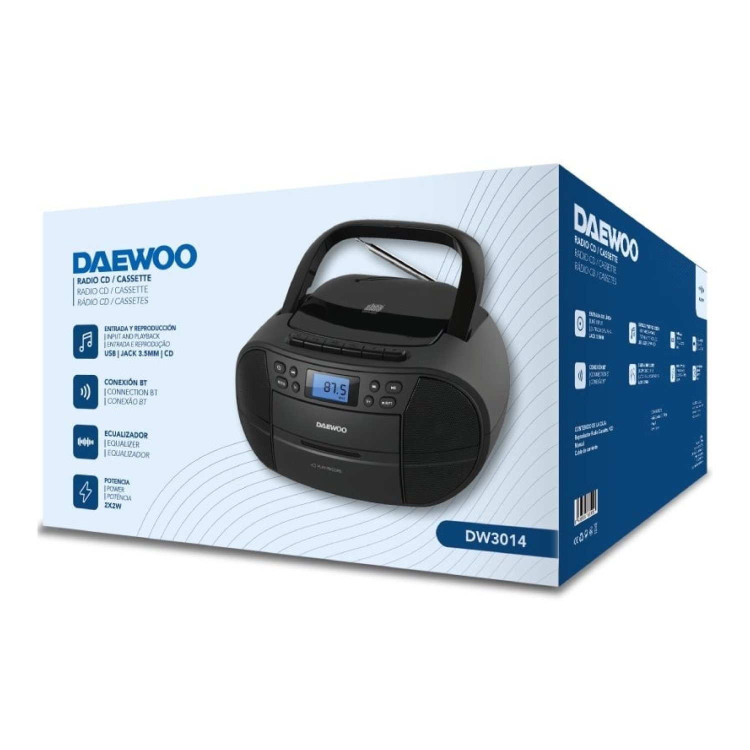Daewoo DW3014 · Radio CD · 4W · Negro