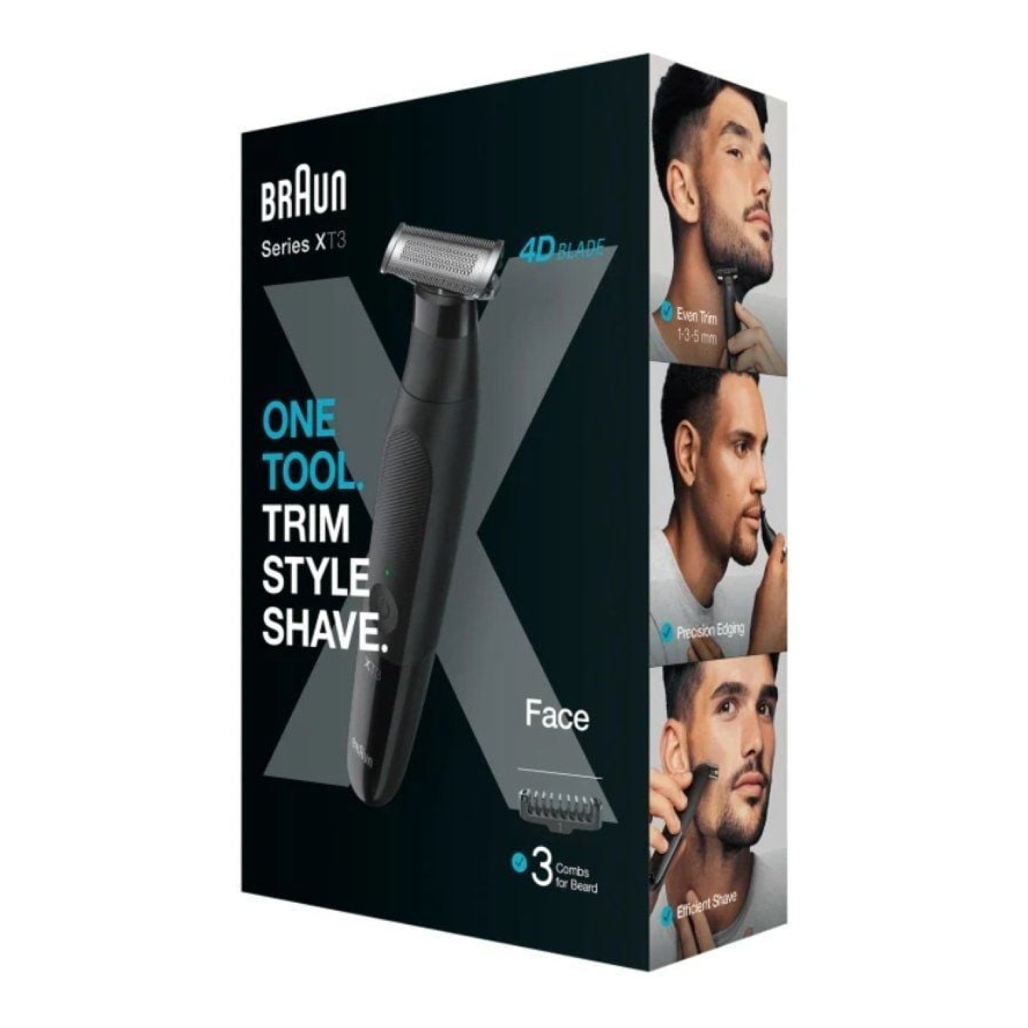 Braun Series X XT3100 · Recortadora · Batería · 3 Accesorios