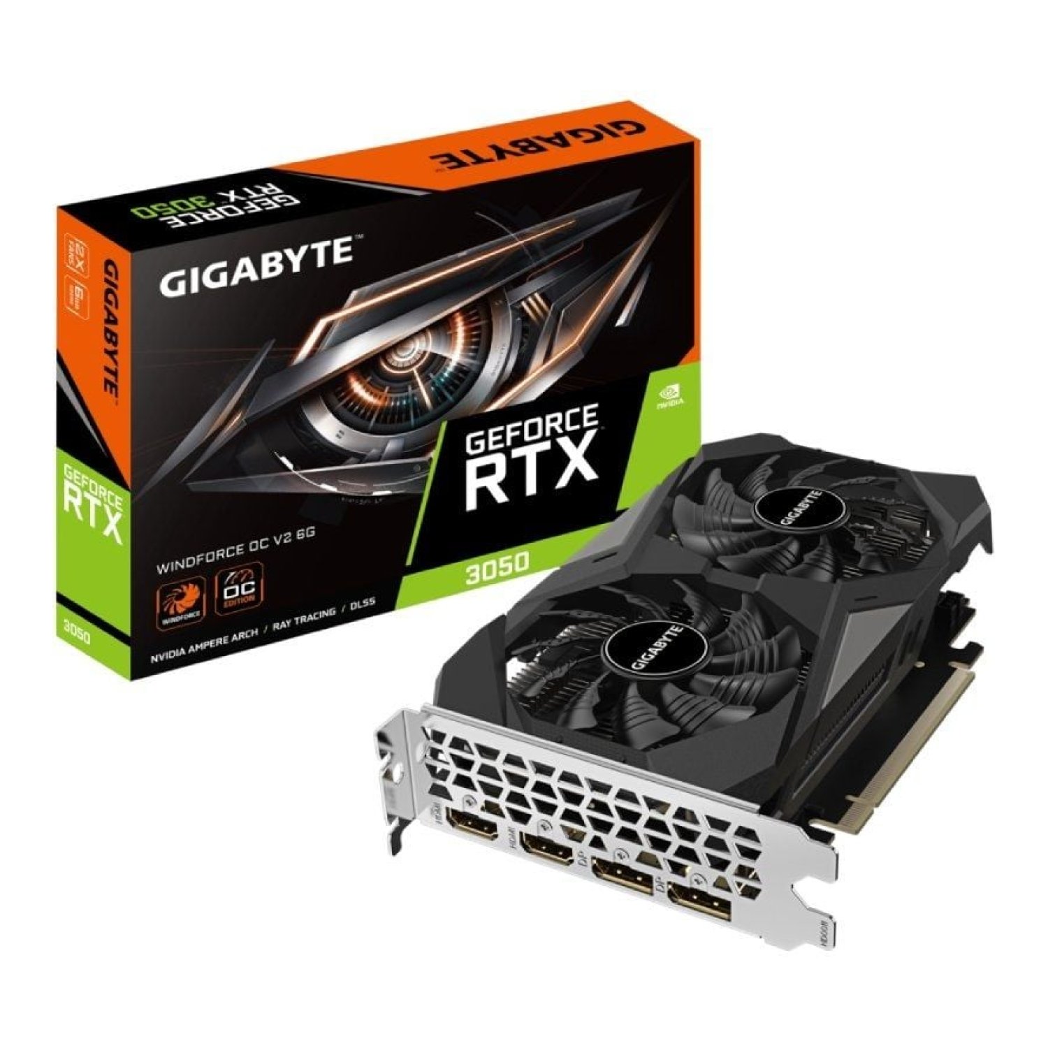 Gigabyte GeForce RTX 3050 WindForce OC V2 · 6GB GDDR6