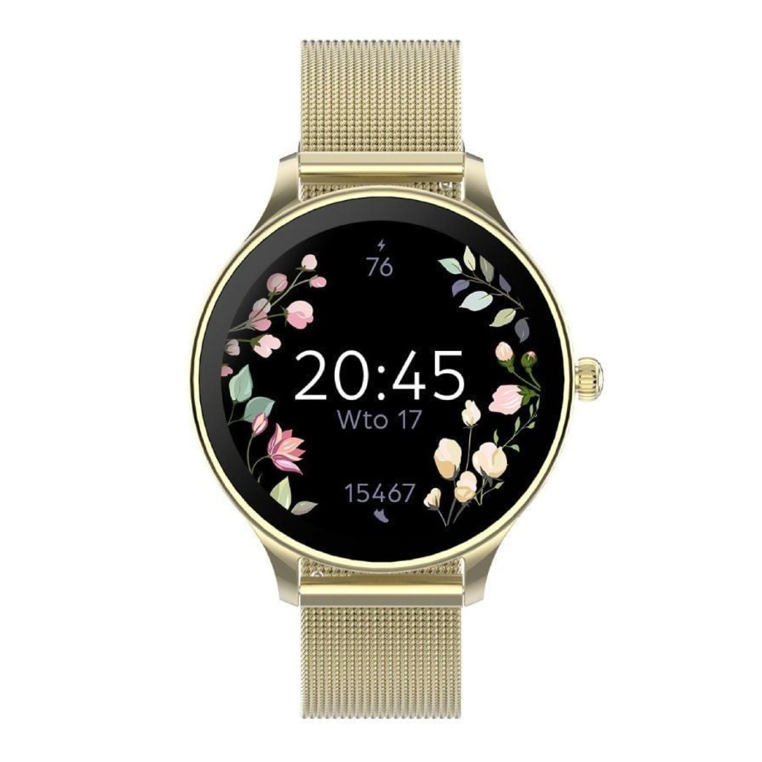 Forever Velora SB-306 · Smartwatch · Notificaciones · Monitor Cardíaco · Oro
