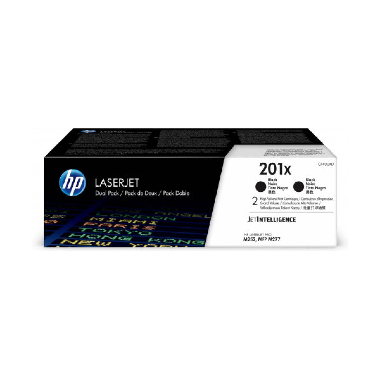 HP Tóner nº201X XL · Alta Capacidad · Pack 2x Negro