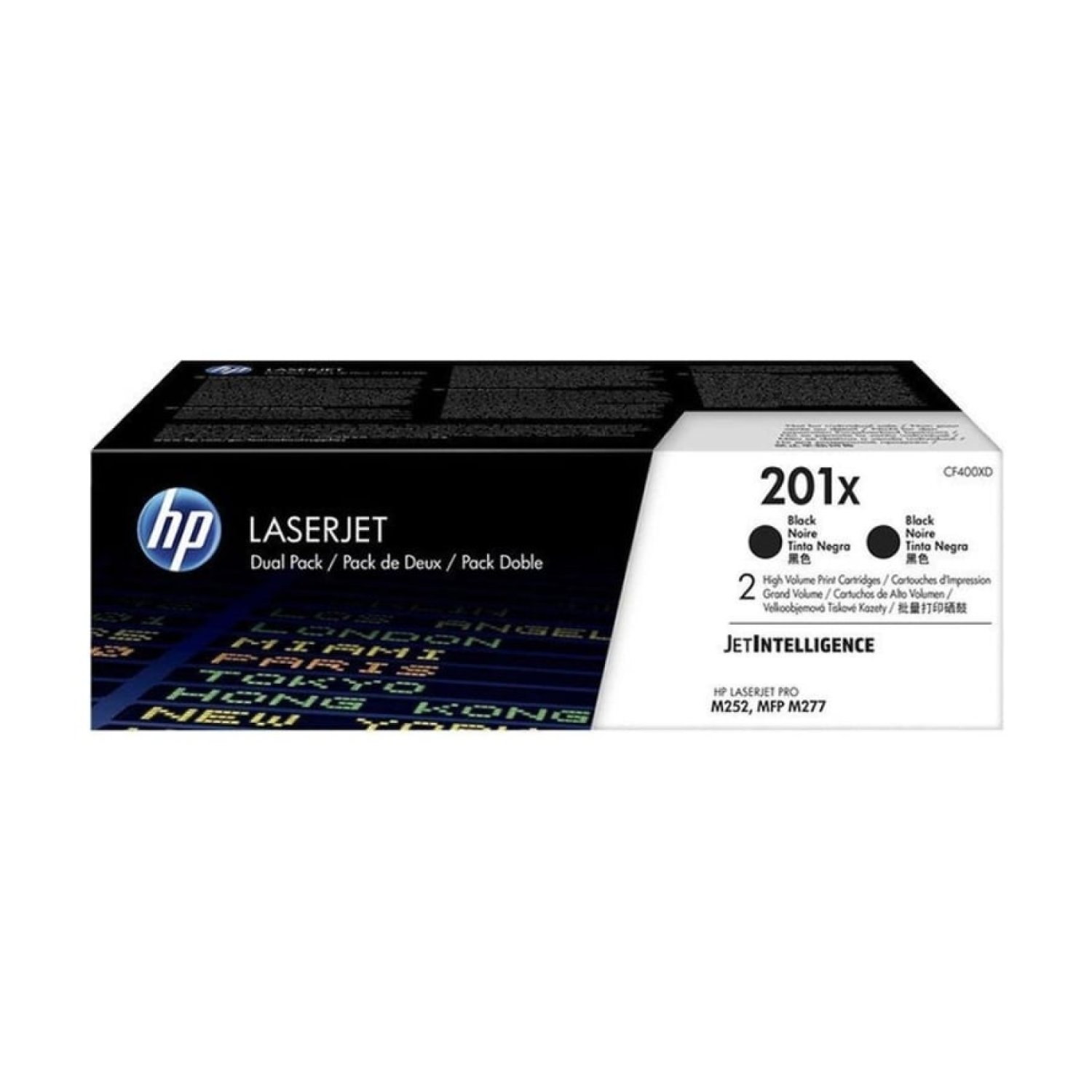 HP Tóner nº201X XL · Alta Capacidad · Pack 2x Negro