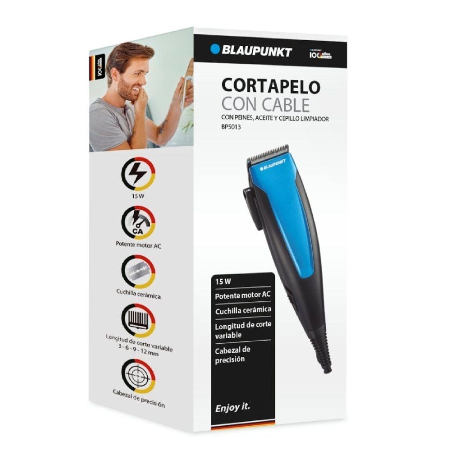 Blaupunkt BP5013 · Cortapelos con Cable · 6 Accesorios