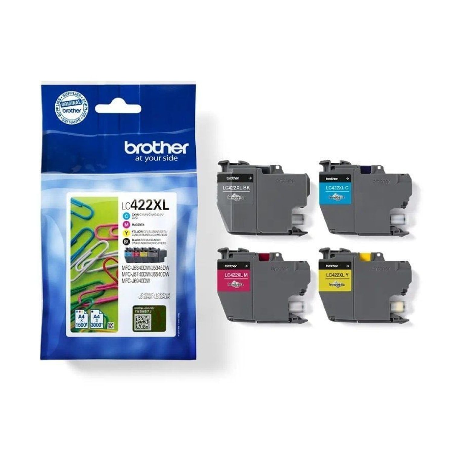 Brother LC-422XL · Cartucho Tinta Original · Alta Capacidad · Multipack CMYK