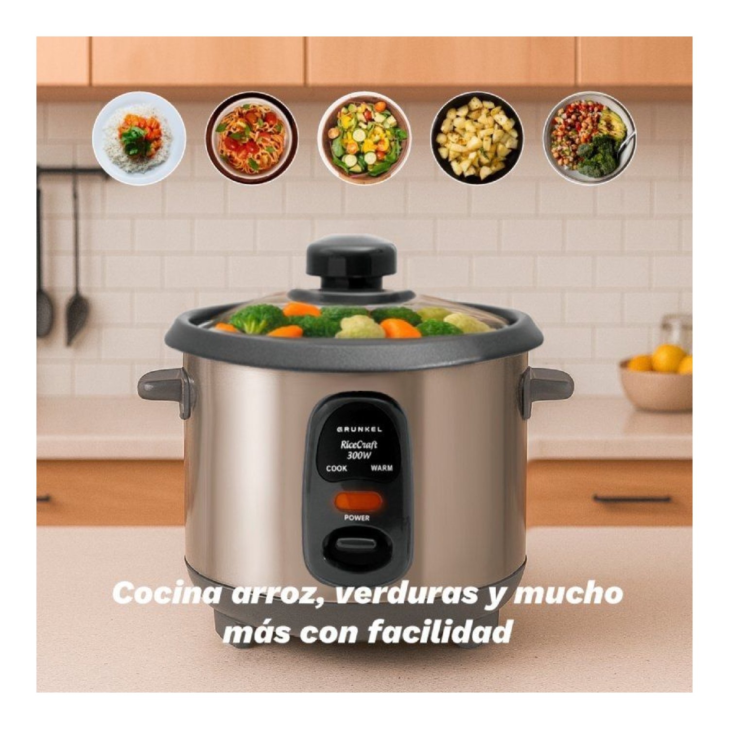 Grunkel Arrocera RC-18L · 1.8L · 1000W · Cocción Automática