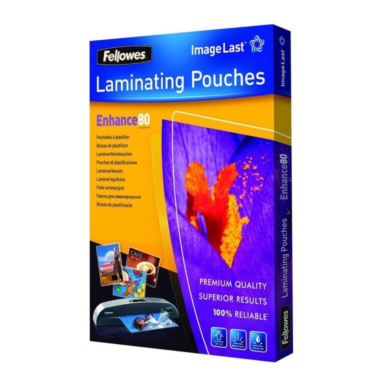Fellowes · Fundas Plastificar A4 · 80 Micras · Pack 100 unidades