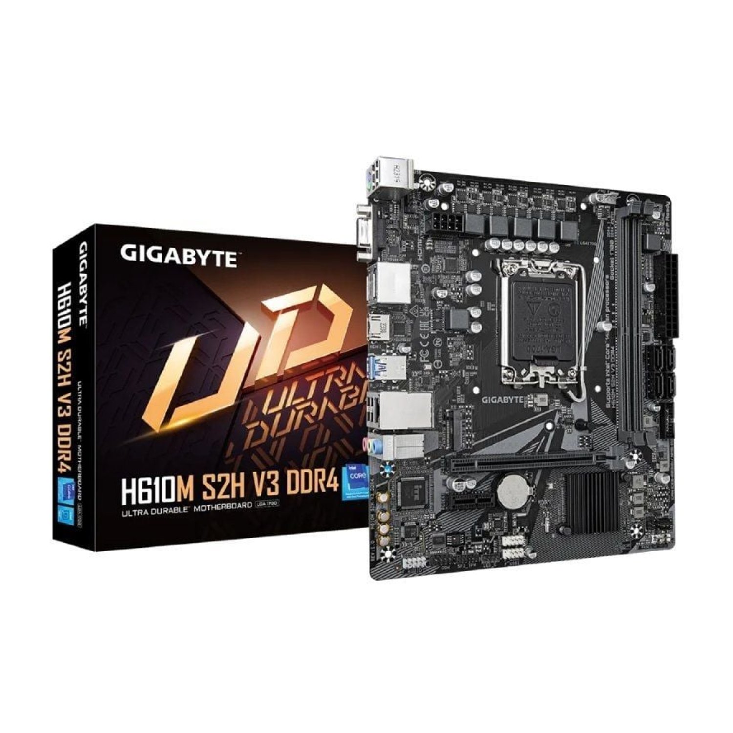 Gigabyte H610M S2H V3 · DDR4 · Socket 1700 · Micro ATX · PCIe 4.0
