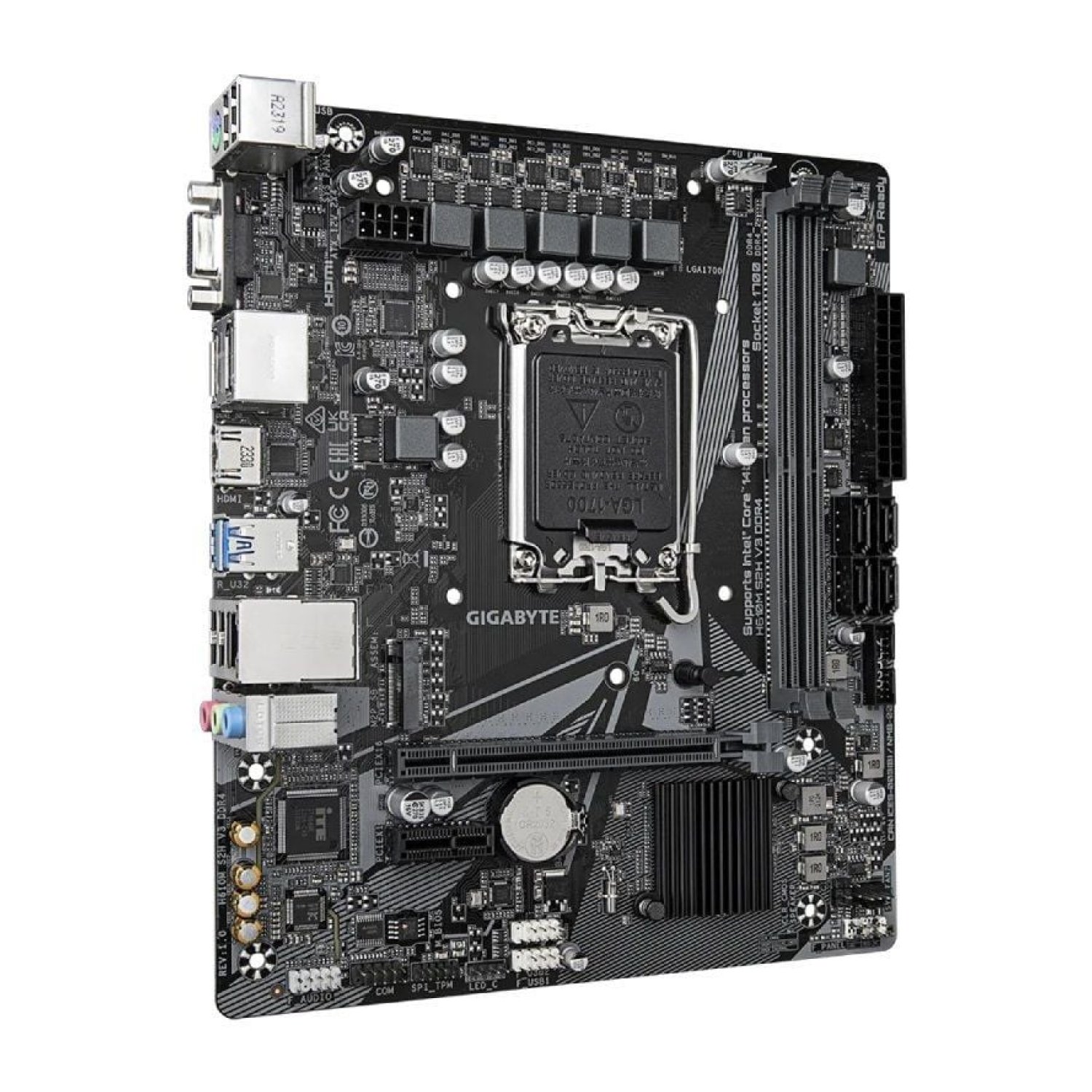 Gigabyte H610M S2H V3 · DDR4 · Socket 1700 · Micro ATX · PCIe 4.0
