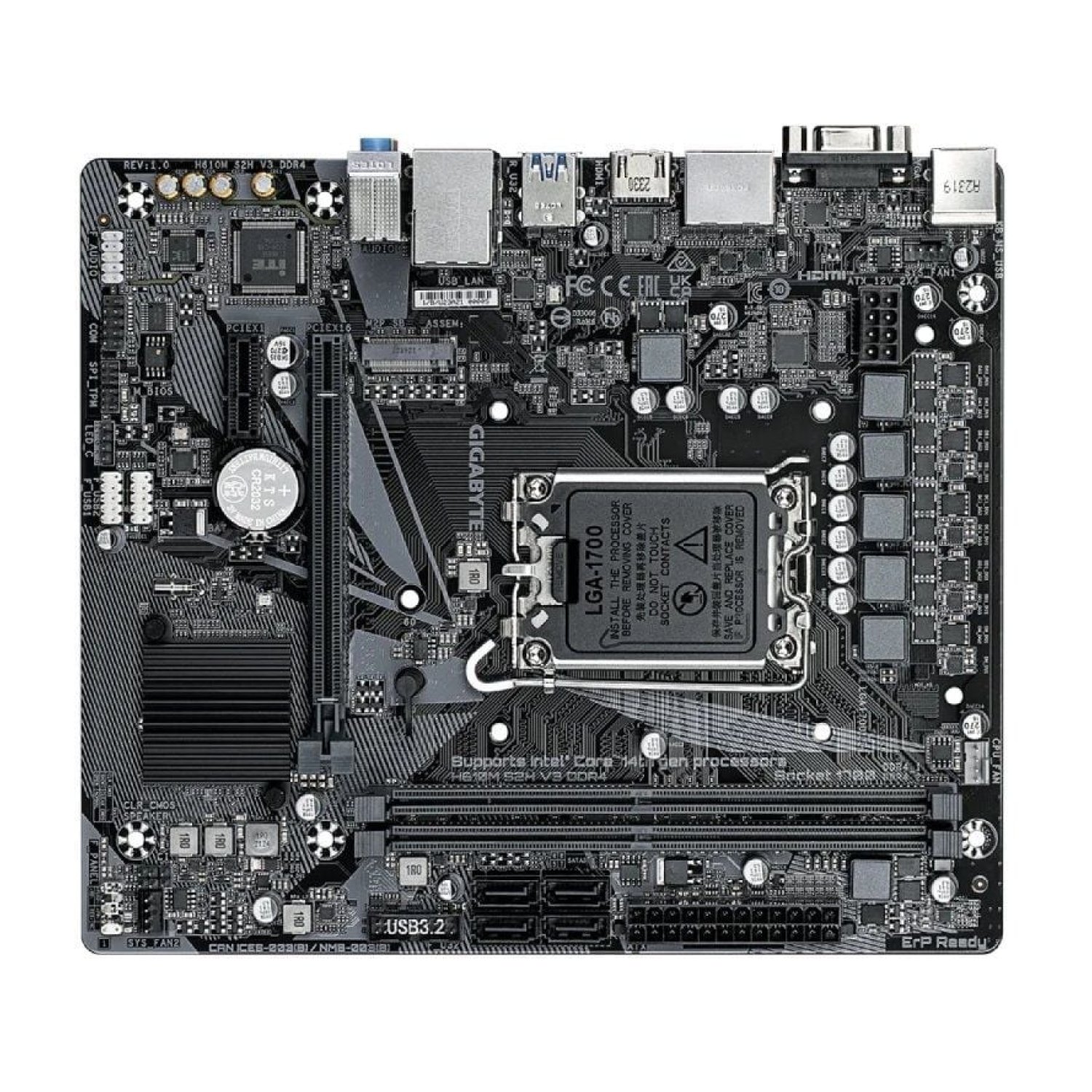 Gigabyte H610M S2H V3 · DDR4 · Socket 1700 · Micro ATX · PCIe 4.0