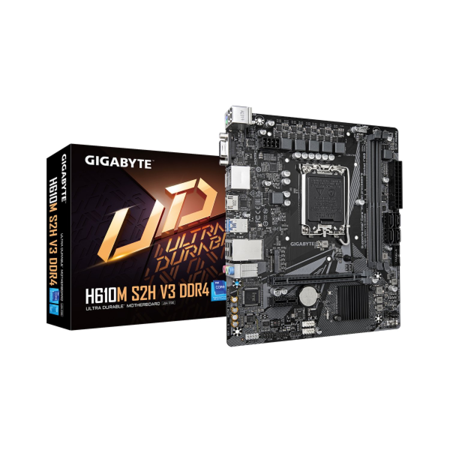 Gigabyte H610M S2H V3 · DDR4 · Socket 1700 · Micro ATX · PCIe 4.0