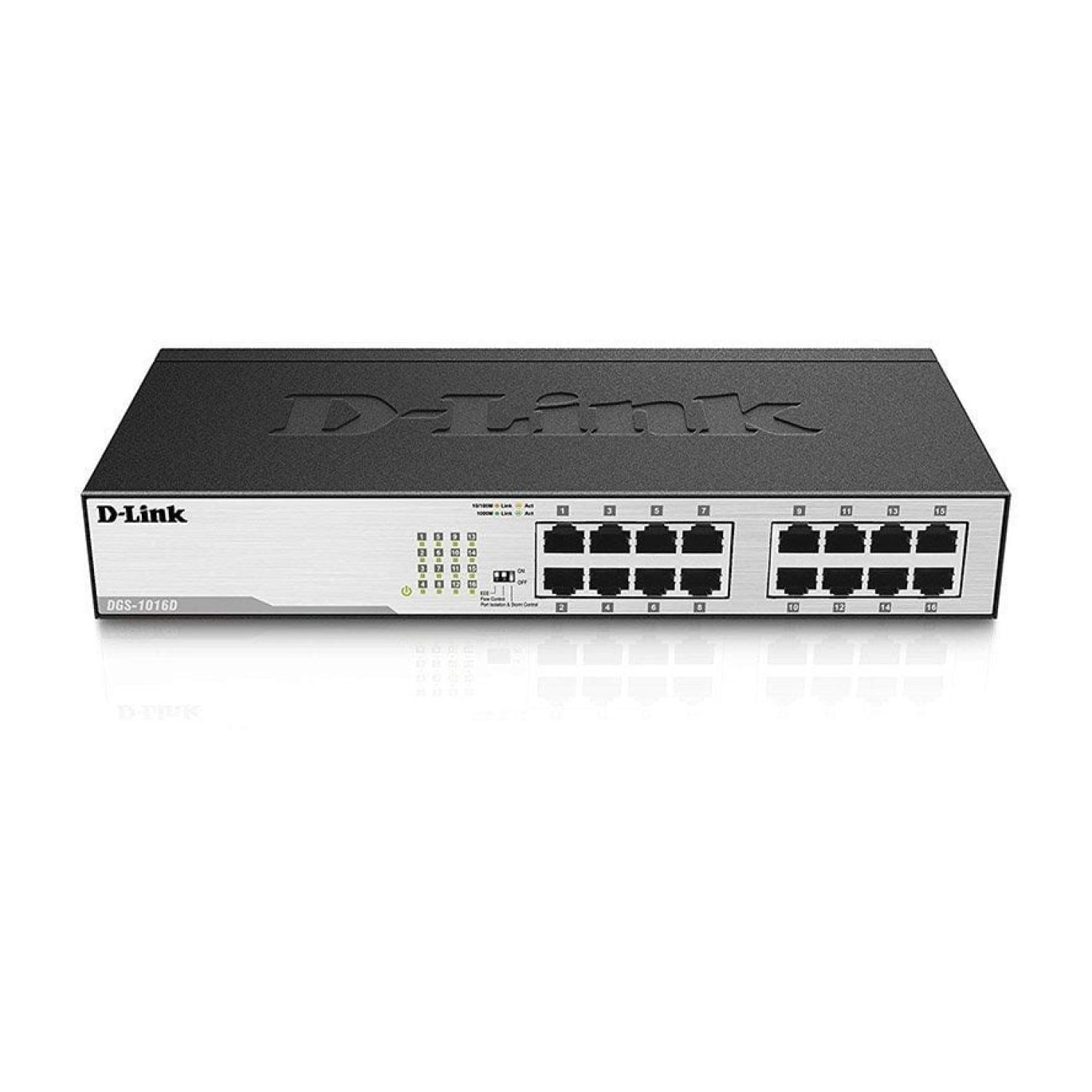 D-Link DGS-1016D · Switch 16 Puertos · Gigabit 10/100/1000 Mbps