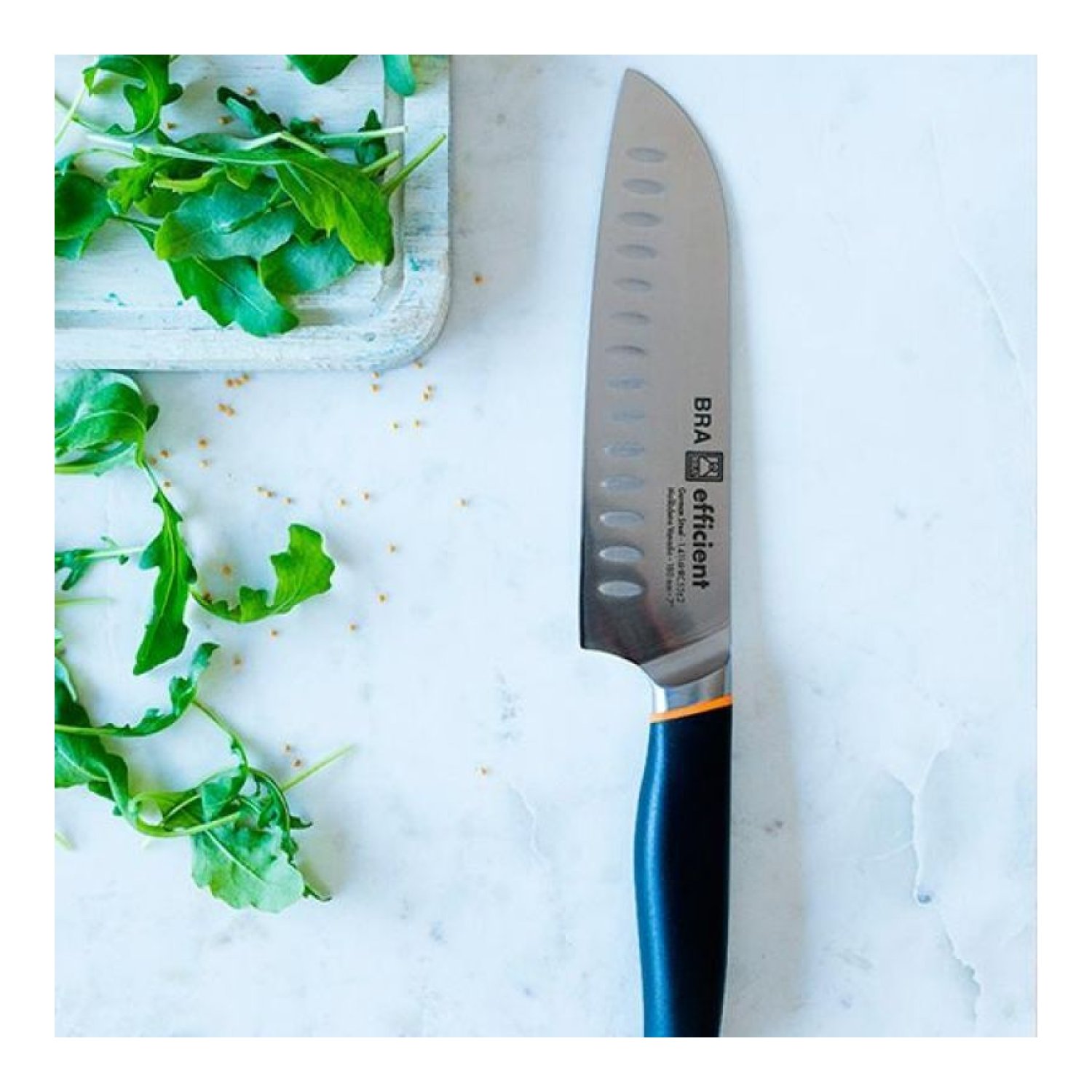 Cuchillo Santoku Bra Efficient A198003/ Hoja 130mm/ Acero inoxidable