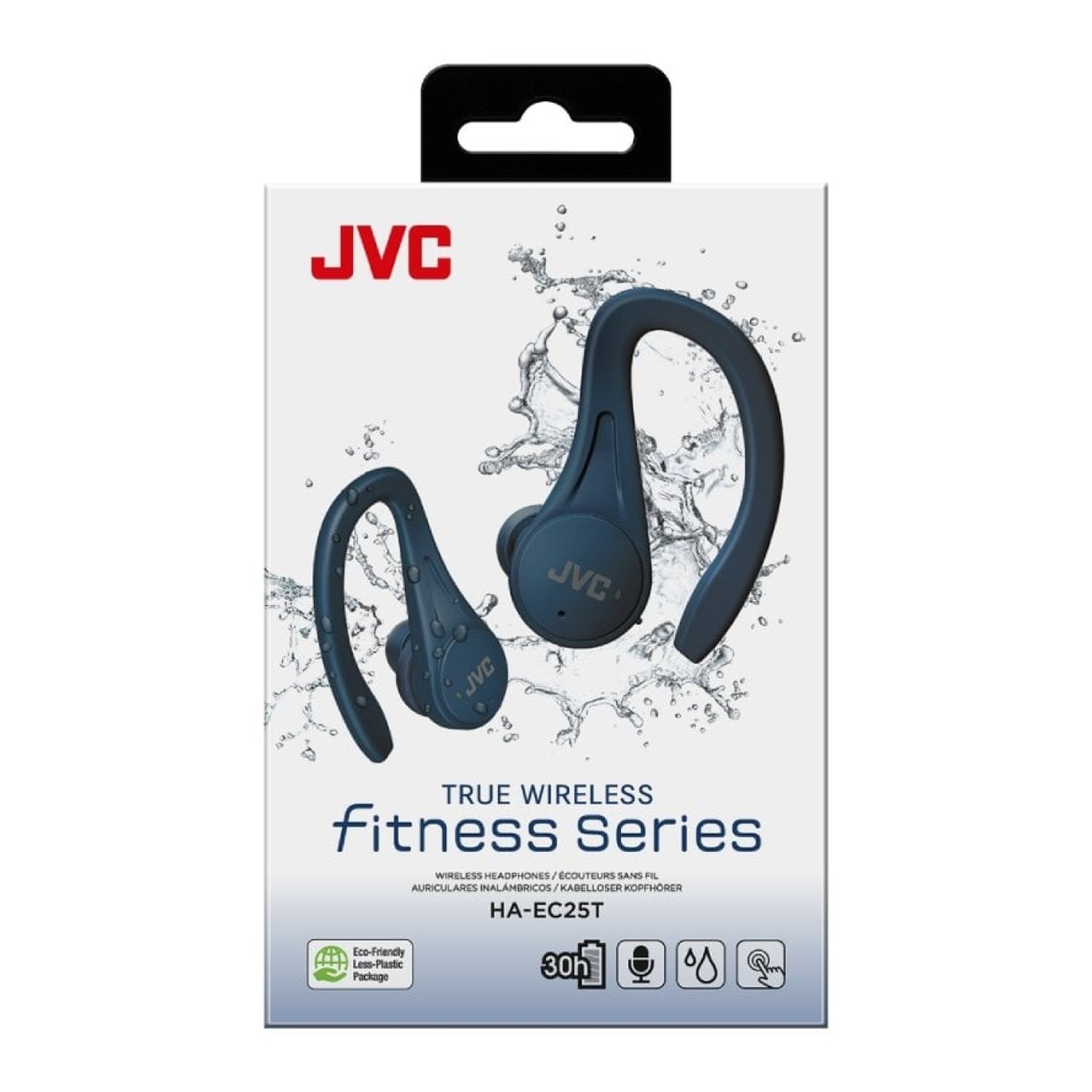 JVC HA-EC25T · Auriculares Bluetooth · Estuche de Carga · 7,5h Autonomía · Azules