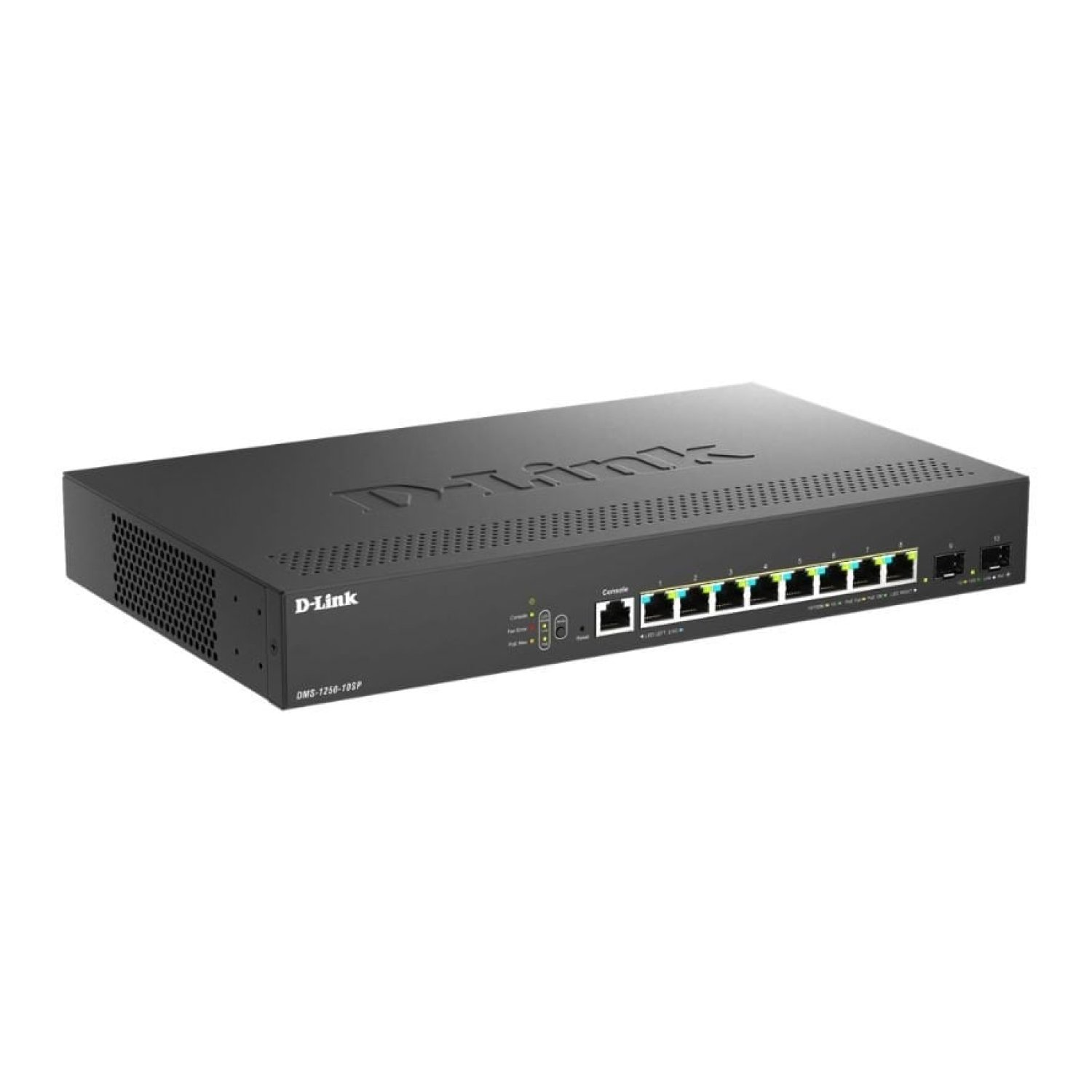 D-Link DMS-1250-10SP · 8 Puertos RJ-45 Gigabit · 2,5G · SFP · PoE