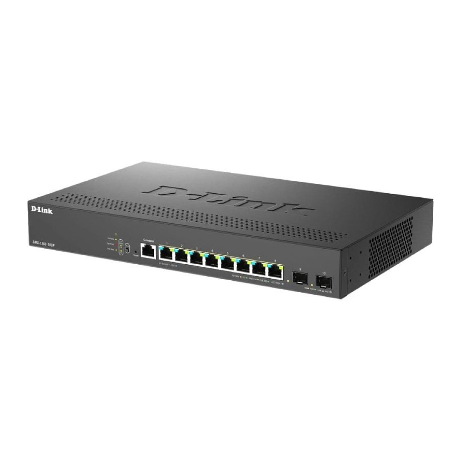 D-Link DMS-1250-10SP · 8 Puertos RJ-45 Gigabit · 2,5G · SFP · PoE