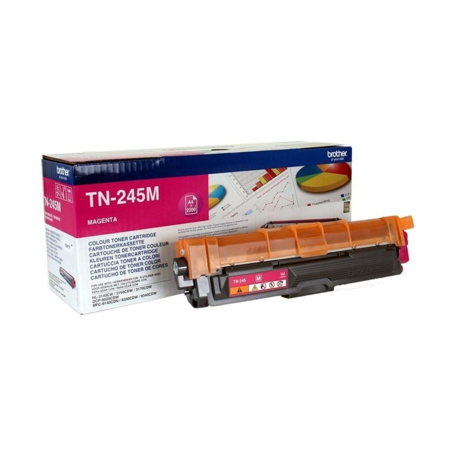 Brother TN-245M · Tóner Original · Magenta · Alta Capacidad
