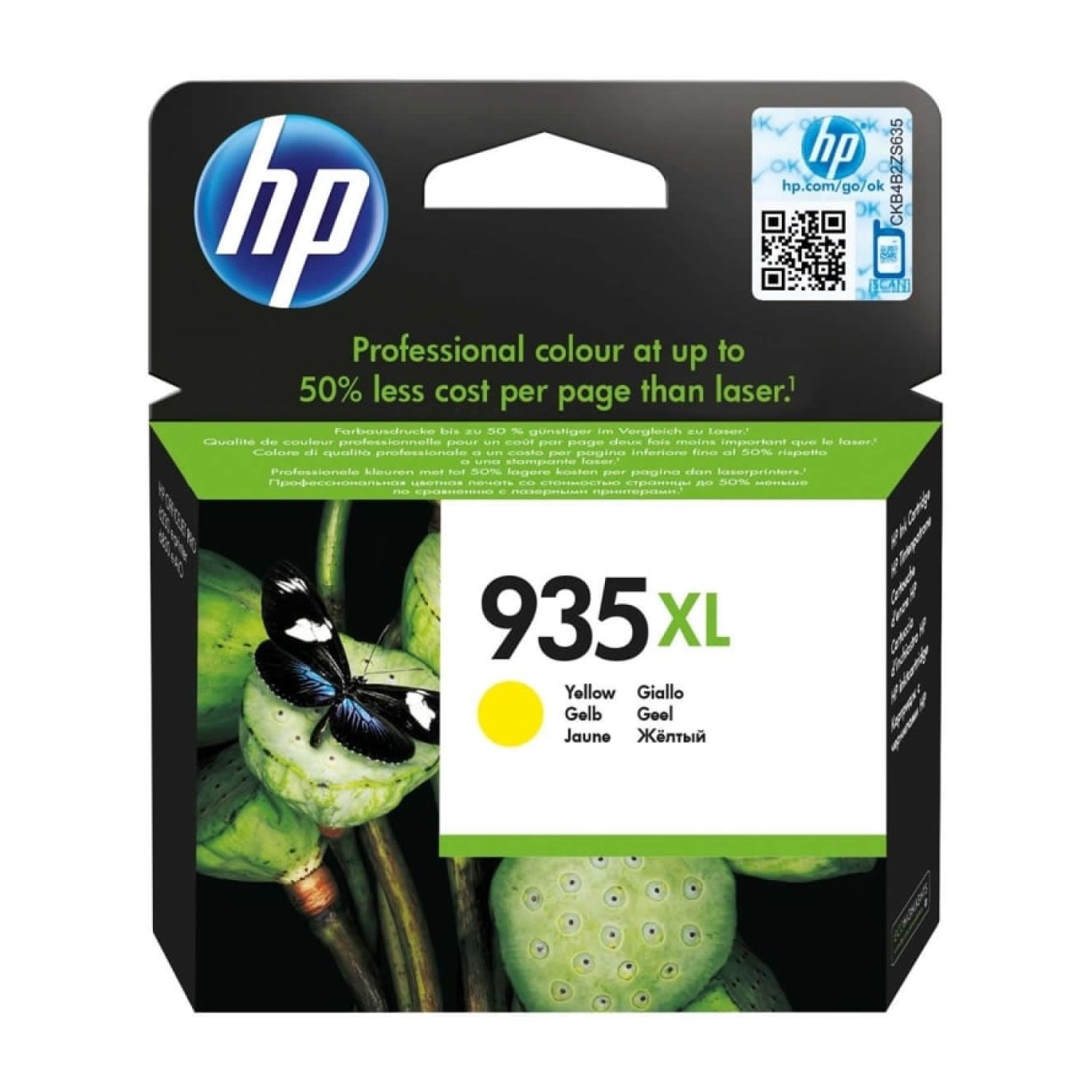 HP Cartucho Tinta nº935 XL · Alta Capacidad · Amarillo