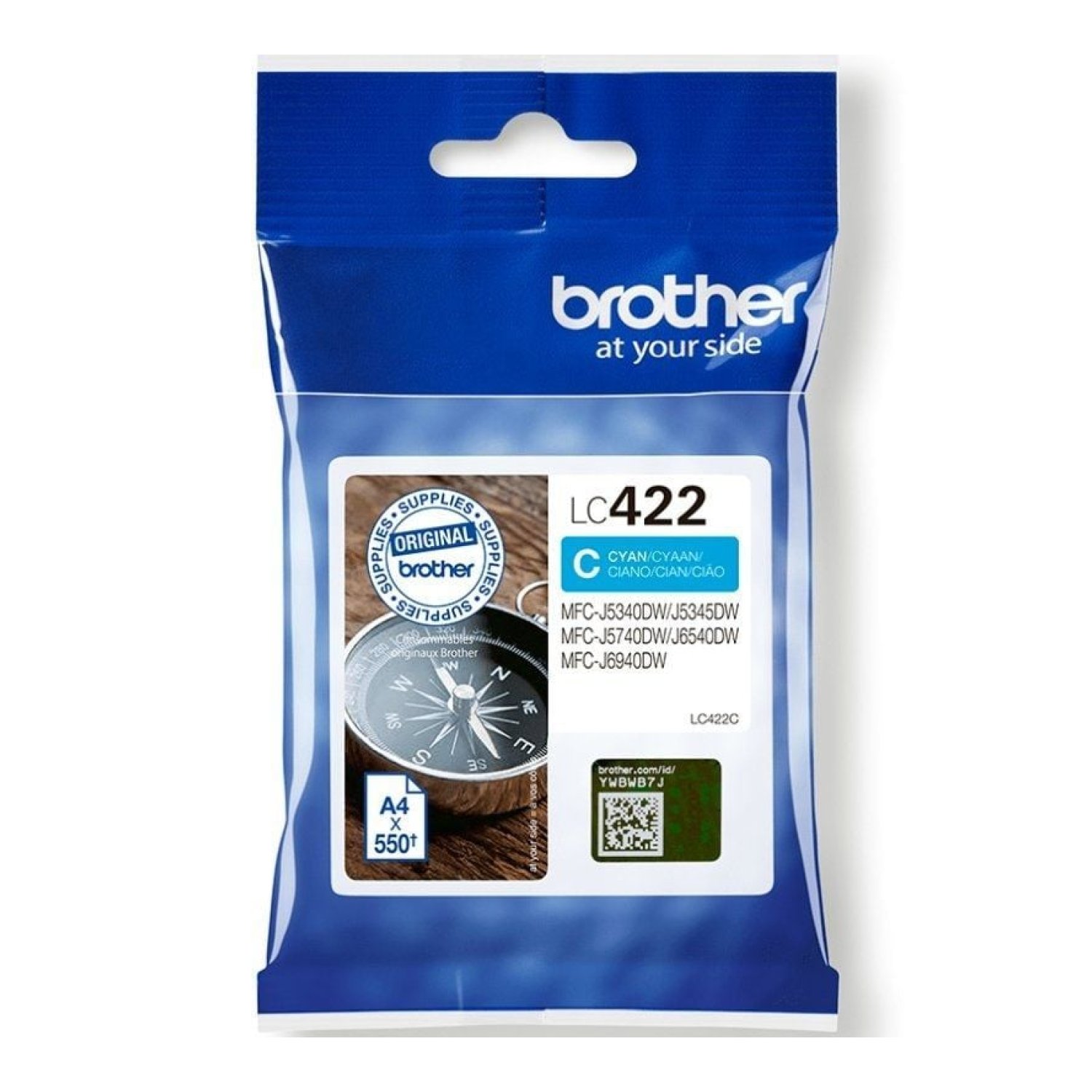 Brother LC-422 · Cartucho de Tinta Original · Cian