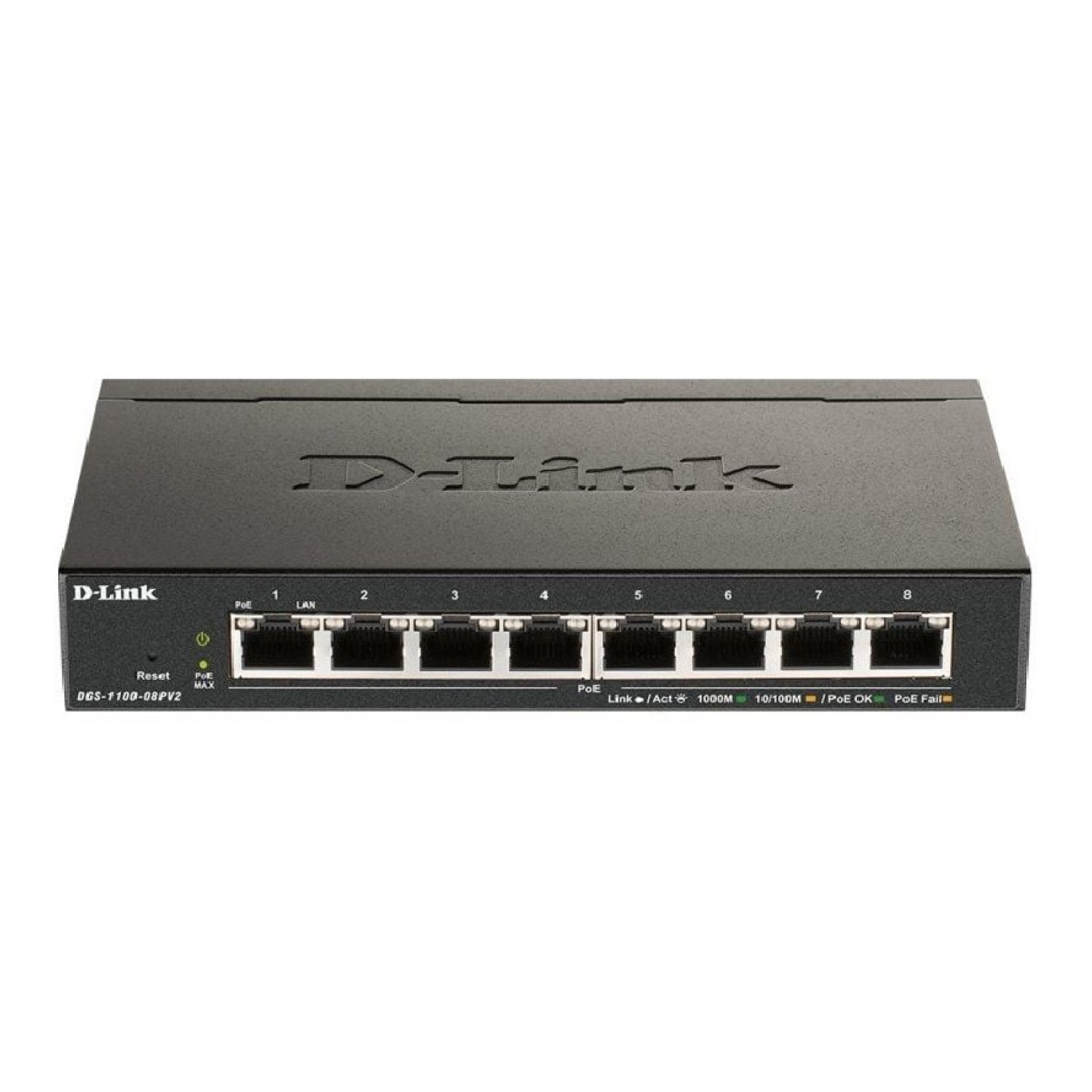 D-Link DGS-1100-08PV2 · Switch 8 Puertos · Gigabit 10/100/1000 · PoE