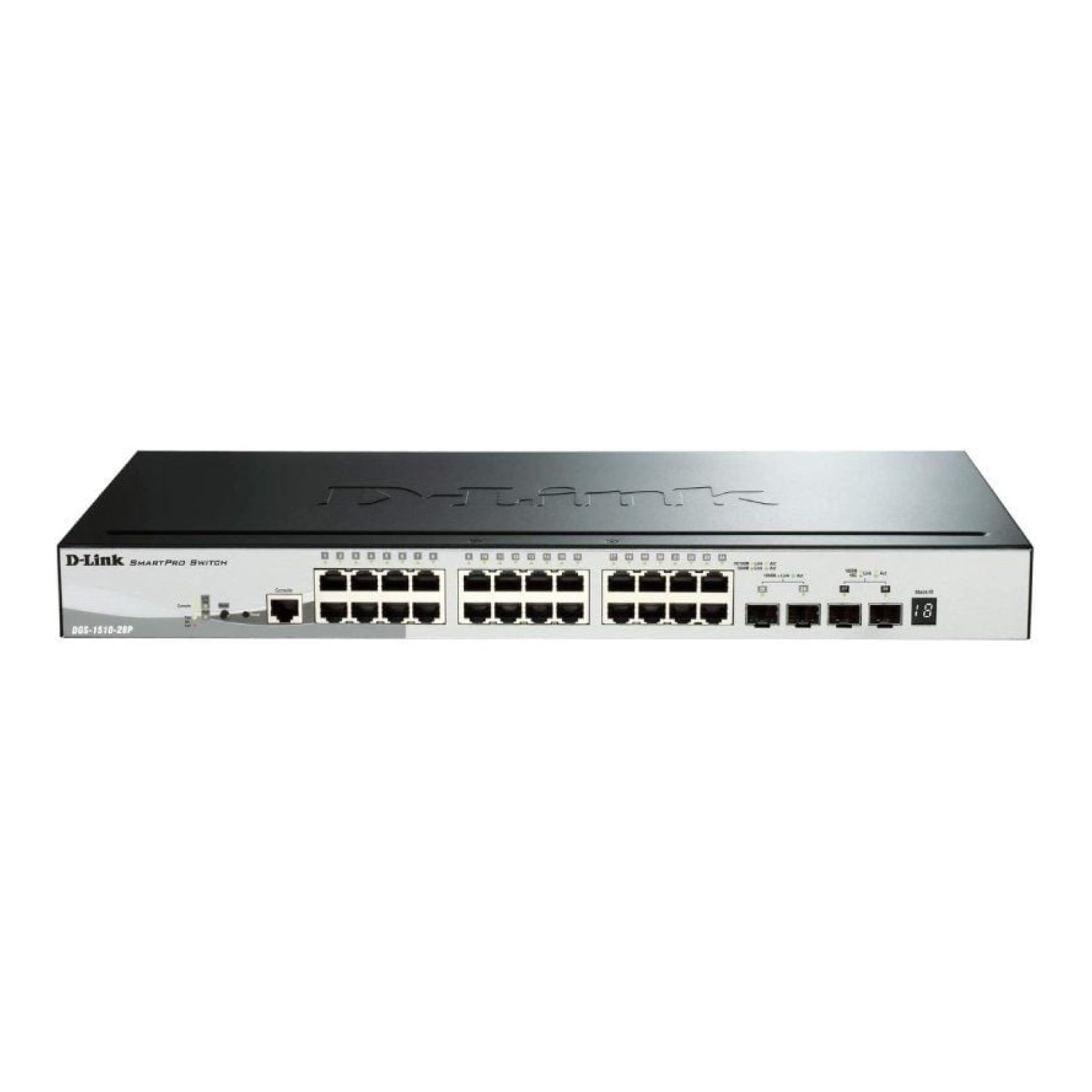 D-Link DGS-1510-28P · Switch 28 Puertos Gigabit · PoE · SFP