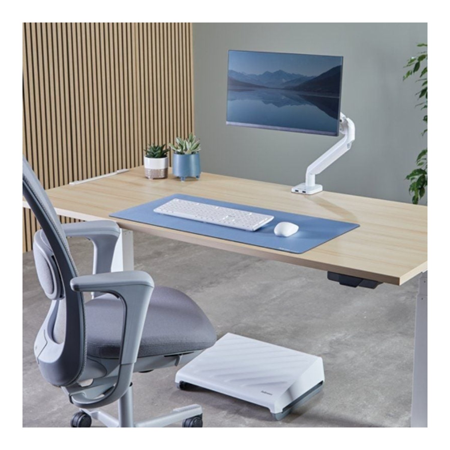Fellowes Alfombrilla XL · 800x400mm · Azul · 2,5mm Grosor