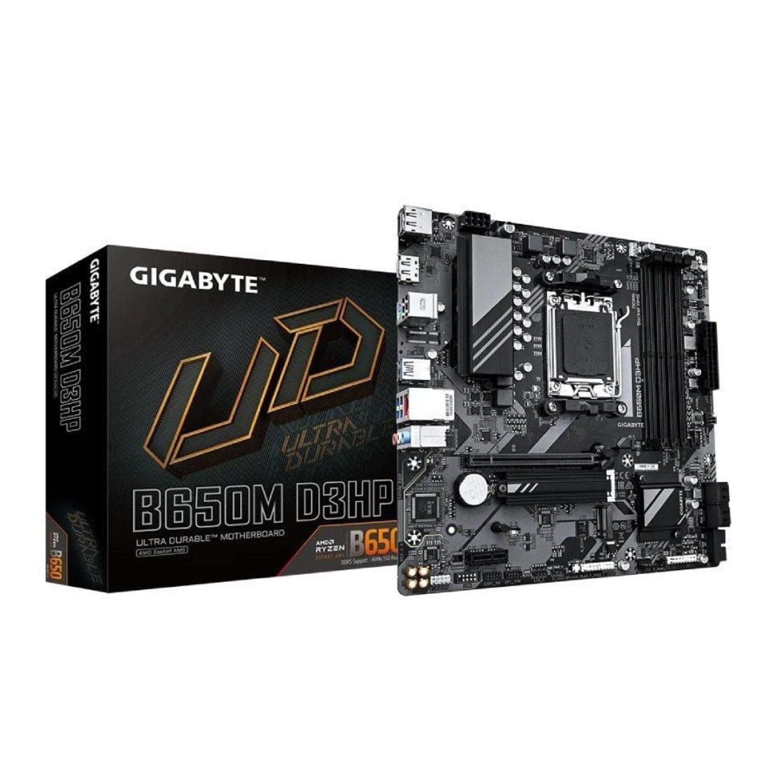 Gigabyte B650M D3HP · Socket AM5 · DDR5 · PCIe 4.0 · Micro ATX