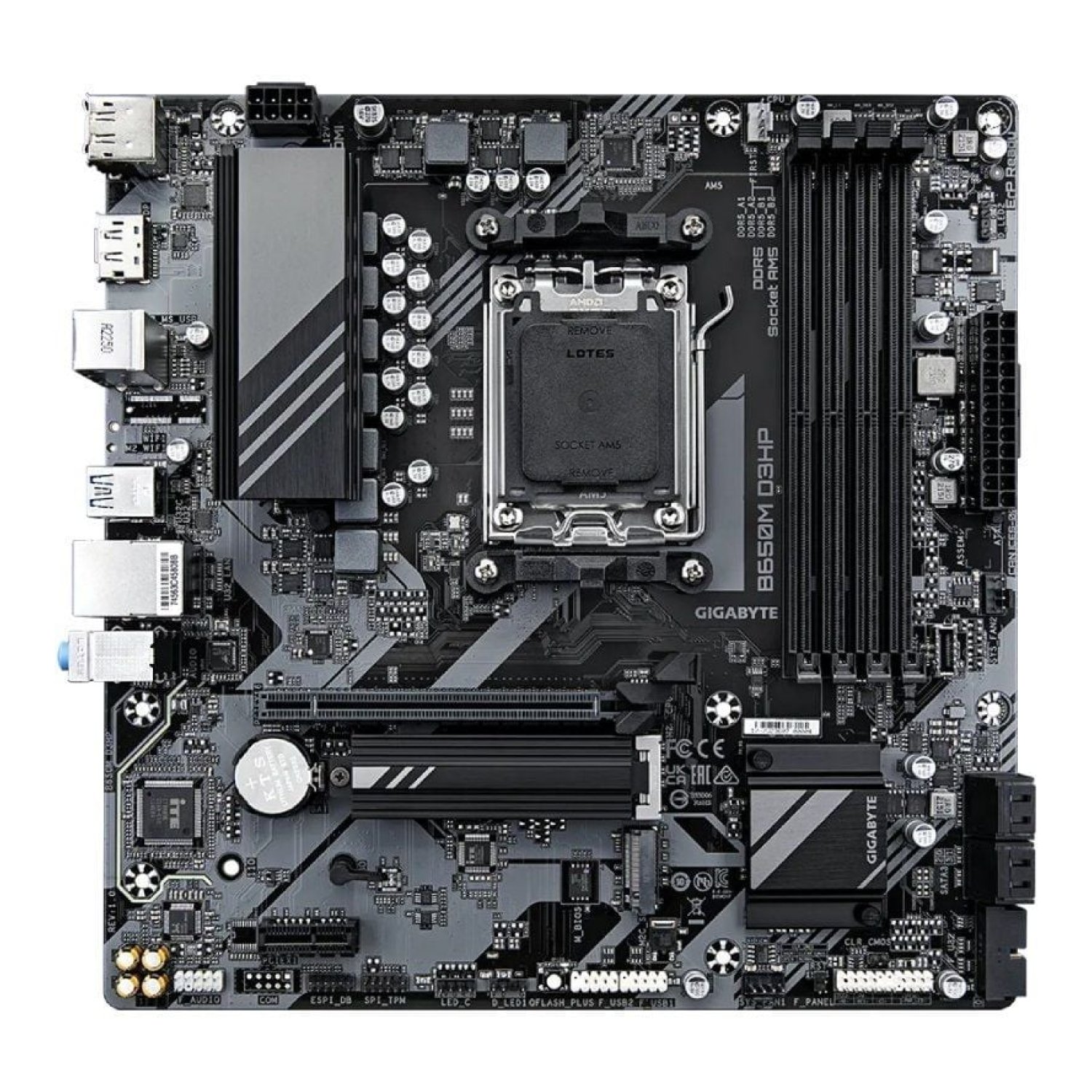 Gigabyte B650M D3HP · Socket AM5 · DDR5 · PCIe 4.0 · Micro ATX