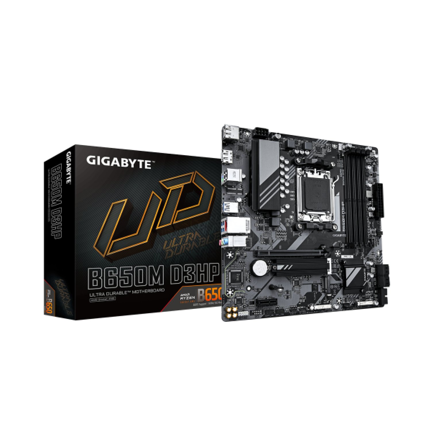 Gigabyte B650M D3HP · Socket AM5 · DDR5 · PCIe 4.0 · Micro ATX