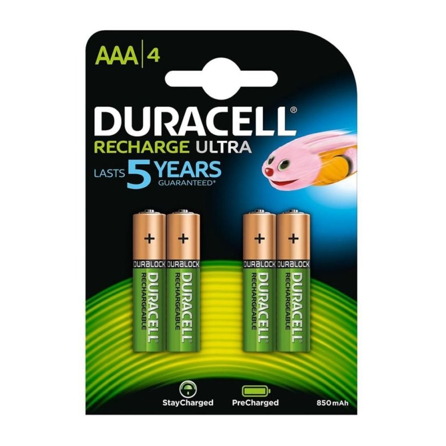 Duracell HR03 · Pack 4 Pilas AAA · 1,2V · Recargables