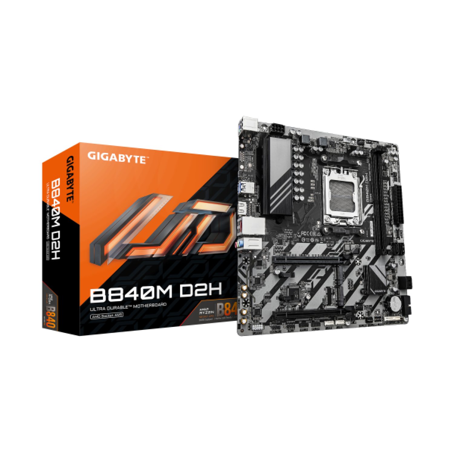 Gigabyte B840M D2H · Socket AM5 · DDR5 · PCIe 4.0 · Micro ATX
