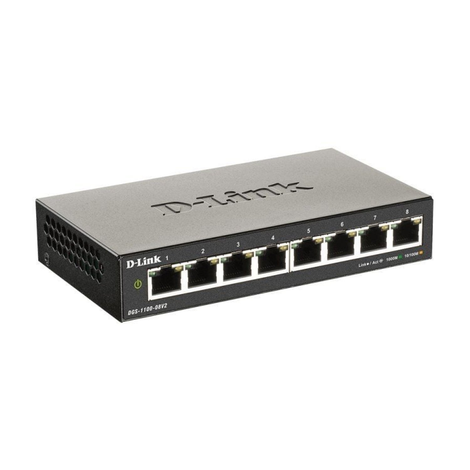 D-Link DGS-1100-08V2 · Switch Gestionable · 8 Puertos Gigabit · RJ-45 10/100/1000