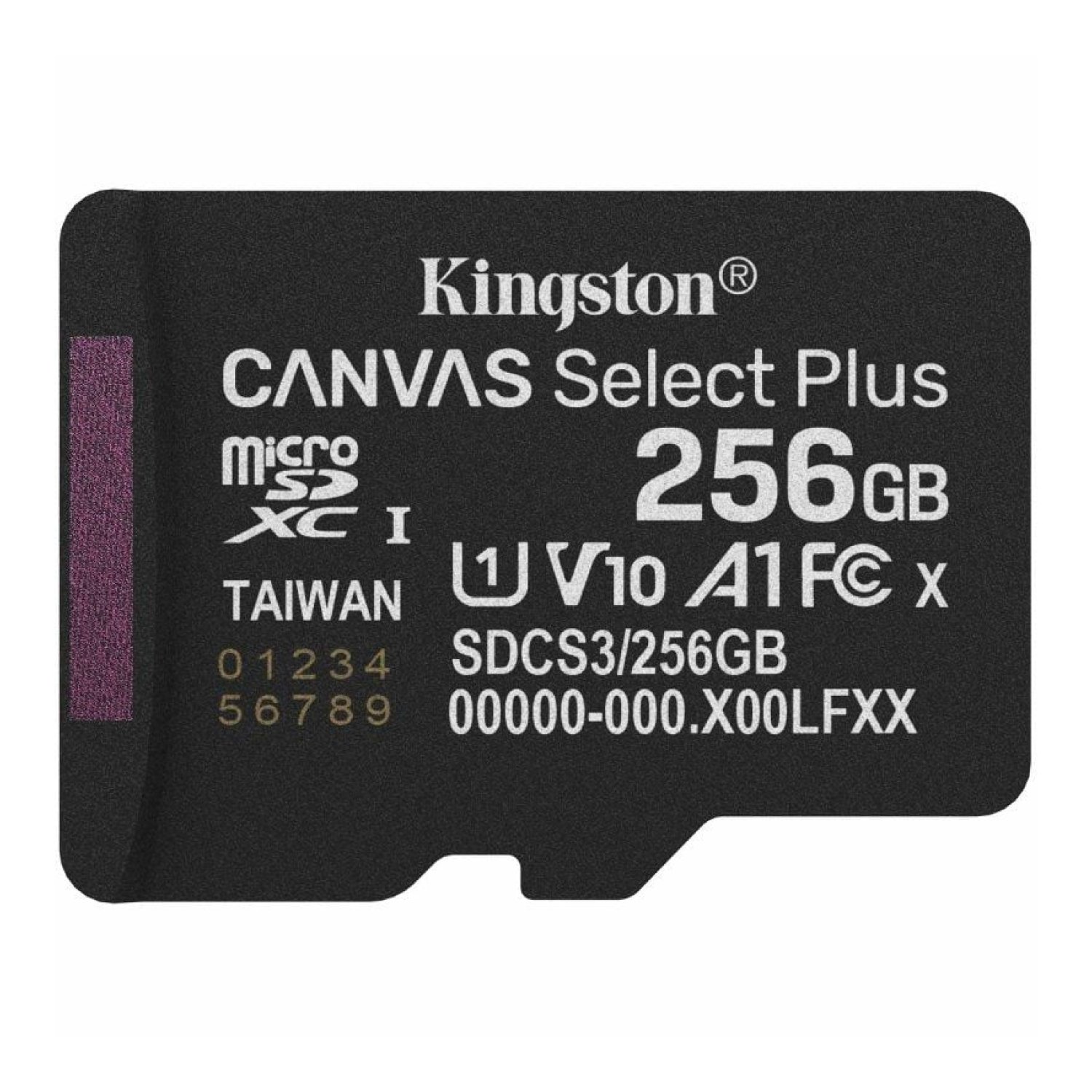 Kingston Canvas Select Plus · 256GB microSD XC · Clase 10 · Hasta 150 MB/s