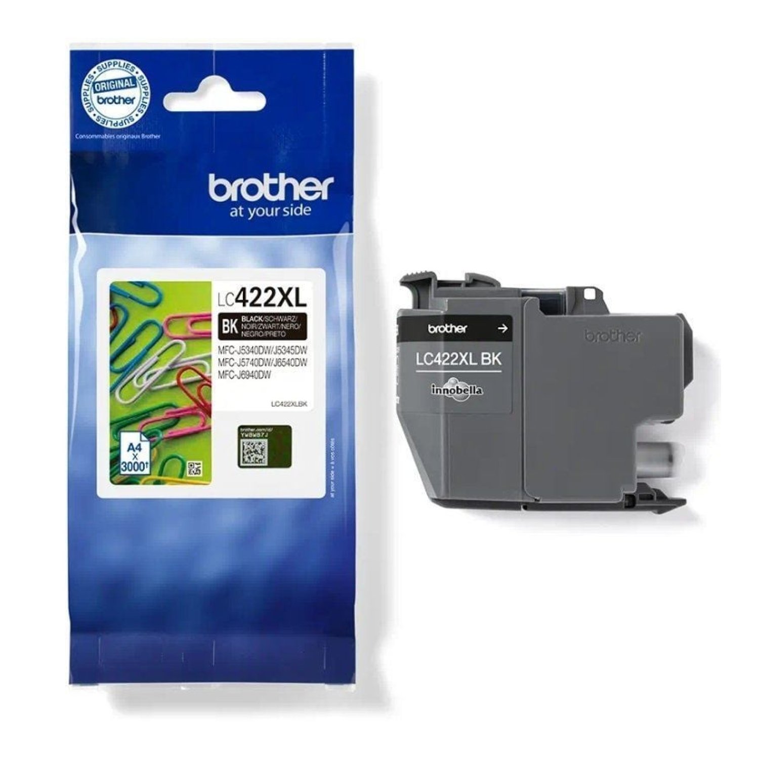 Brother LC-422 XL · Cartucho Tinta Original · Alta Capacidad · Negro