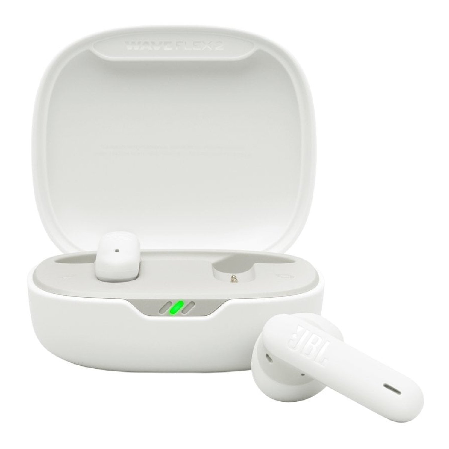 JBL Wave Flex 2 · Auriculares Bluetooth · 10h Autonomía · Estuche de Carga · Blancos