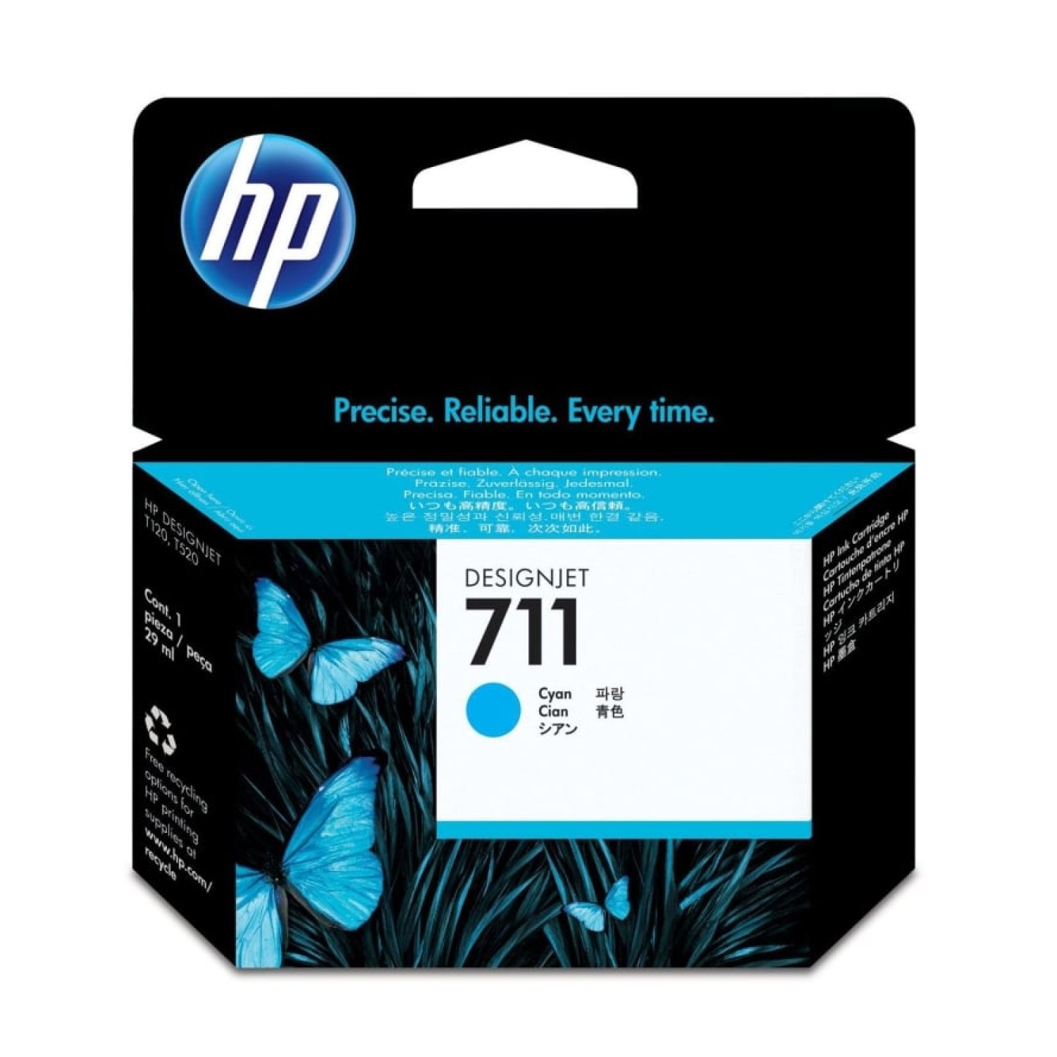 HP Cartucho Tinta Original nº711 · Cian