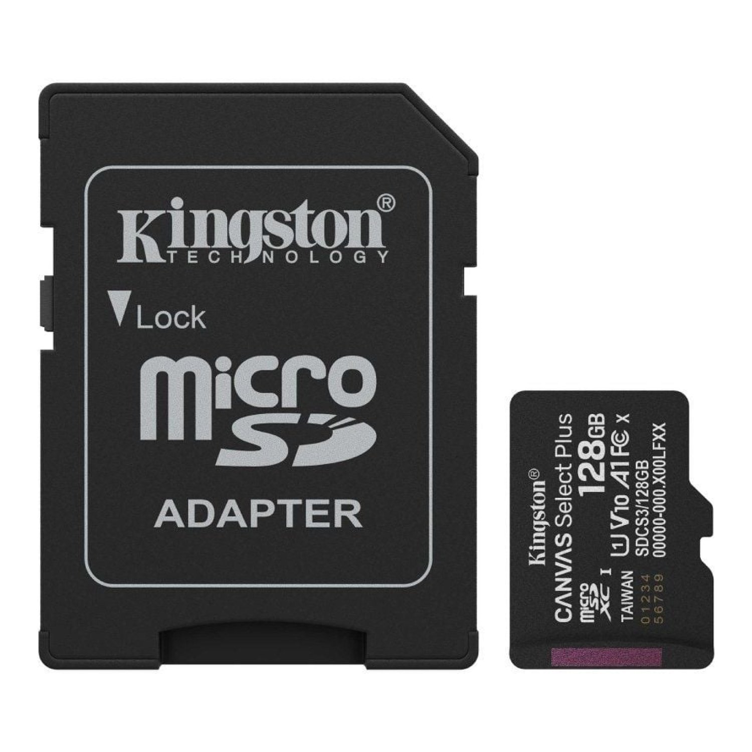 Kingston Canvas Select Plus · microSD XC 128GB · Clase 10 · 150MB/s · Con Adaptador