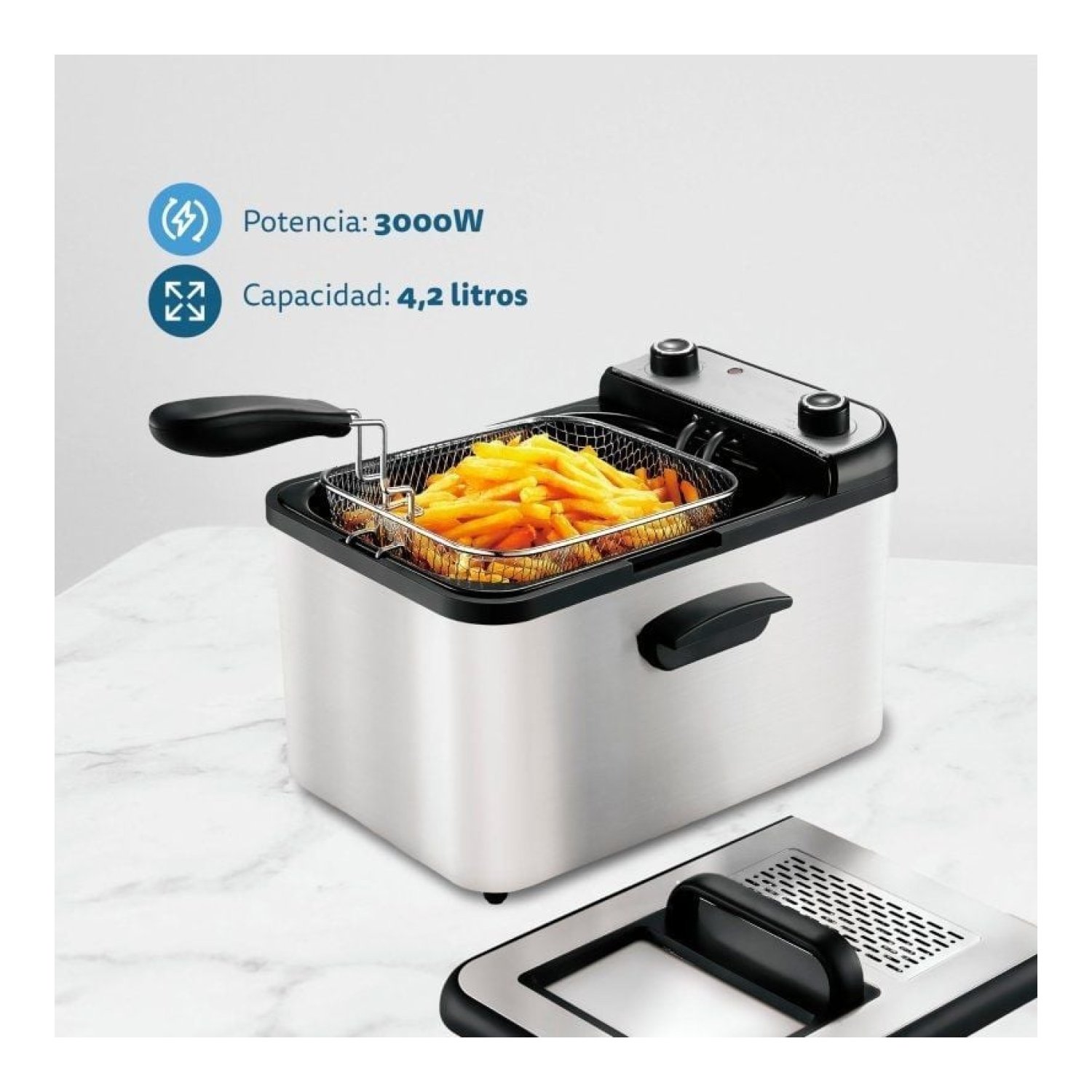 Grunkel Maxi Fry Pro · Freidora · 3000W · 4,2L