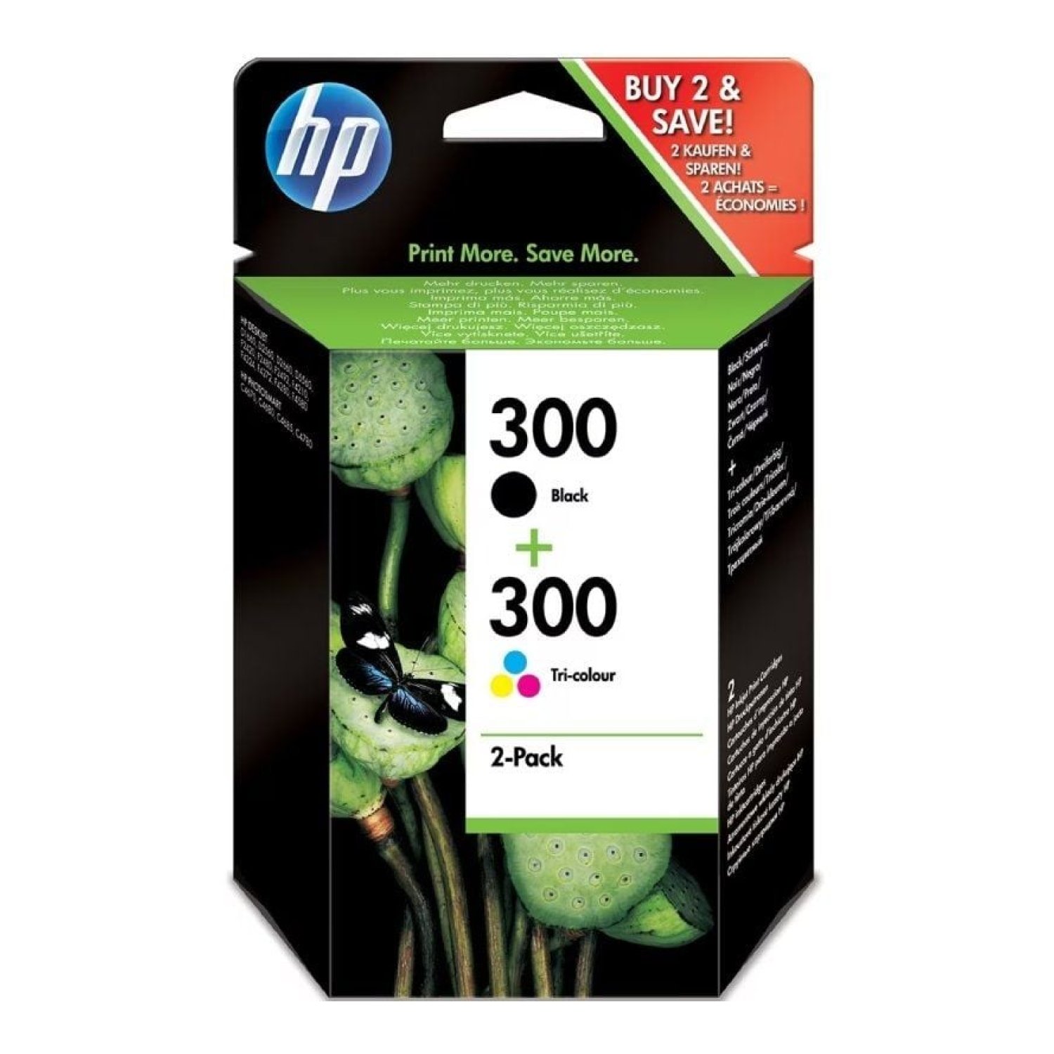 HP Cartucho nº300 · Multipack · Negro + Tricolor