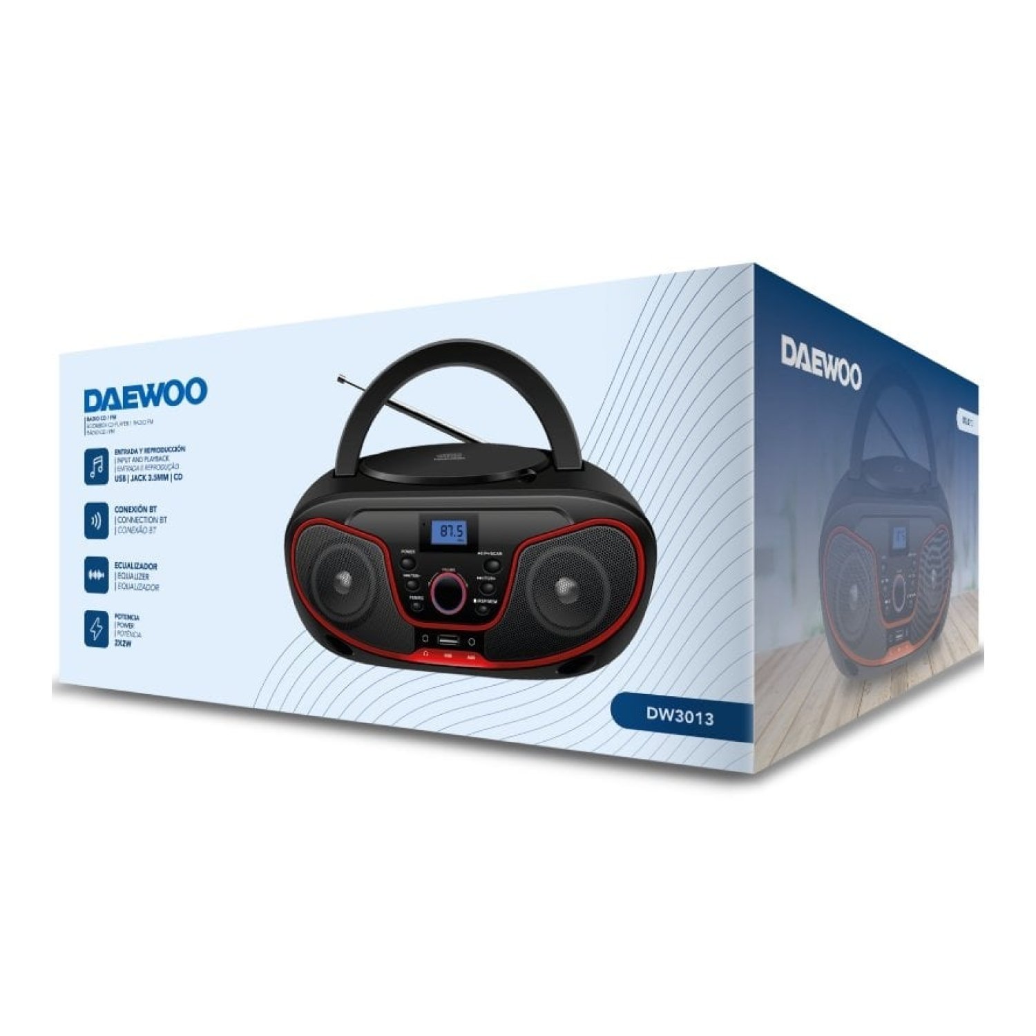 Daewoo Radio CD · 4W · Rojo